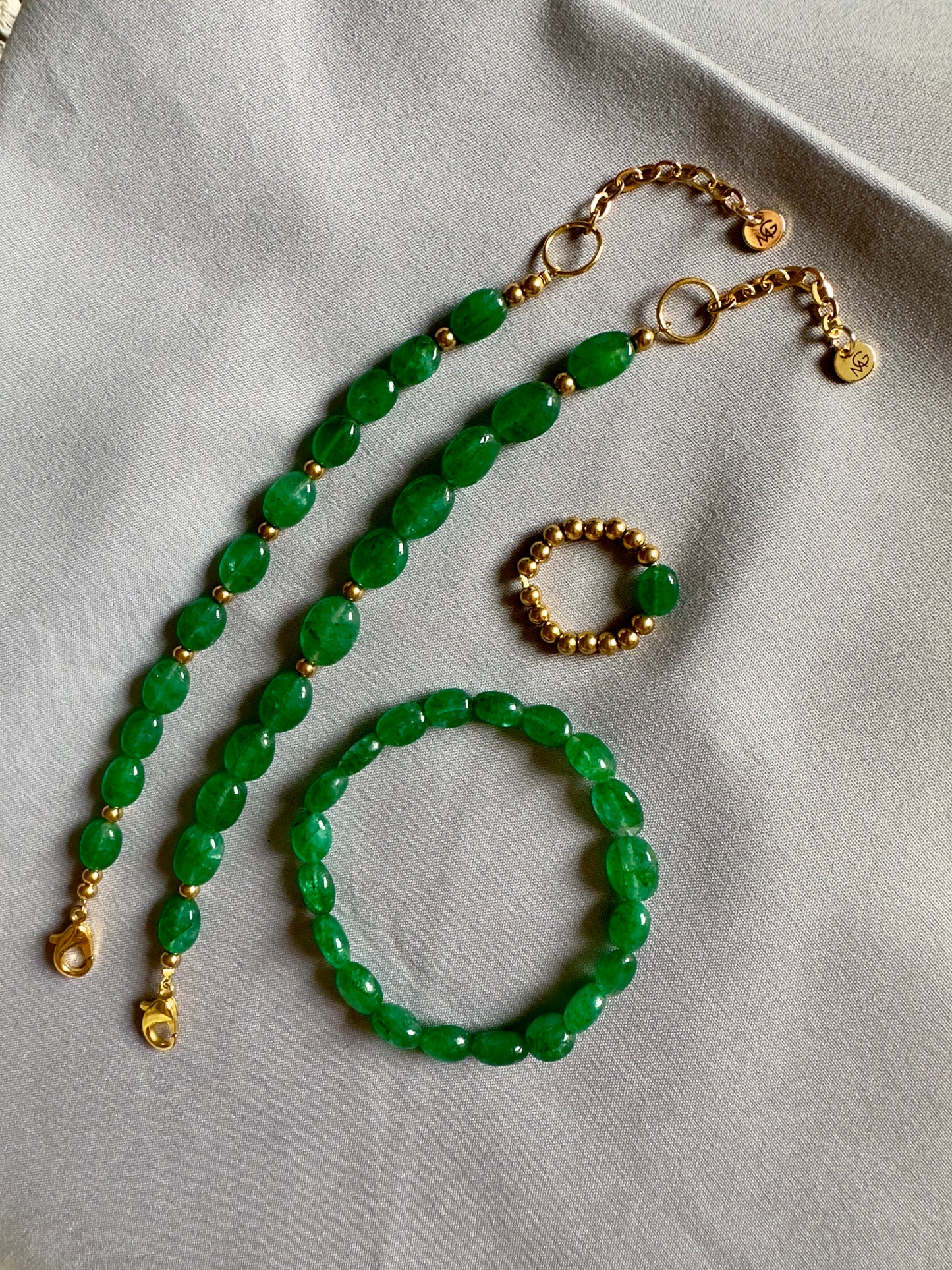 OUT OF STOCK Emerald Bracelets and Ring