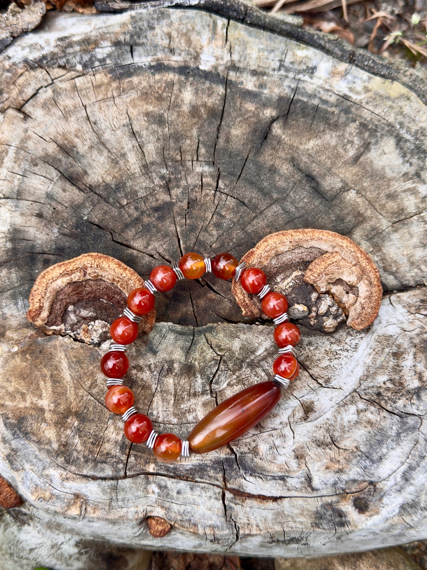 Red Agate Unisex Bracelet