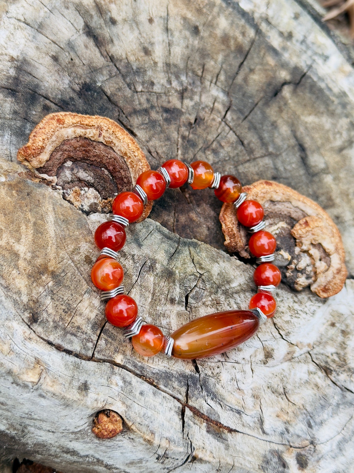 Red Agate Unisex Bracelet