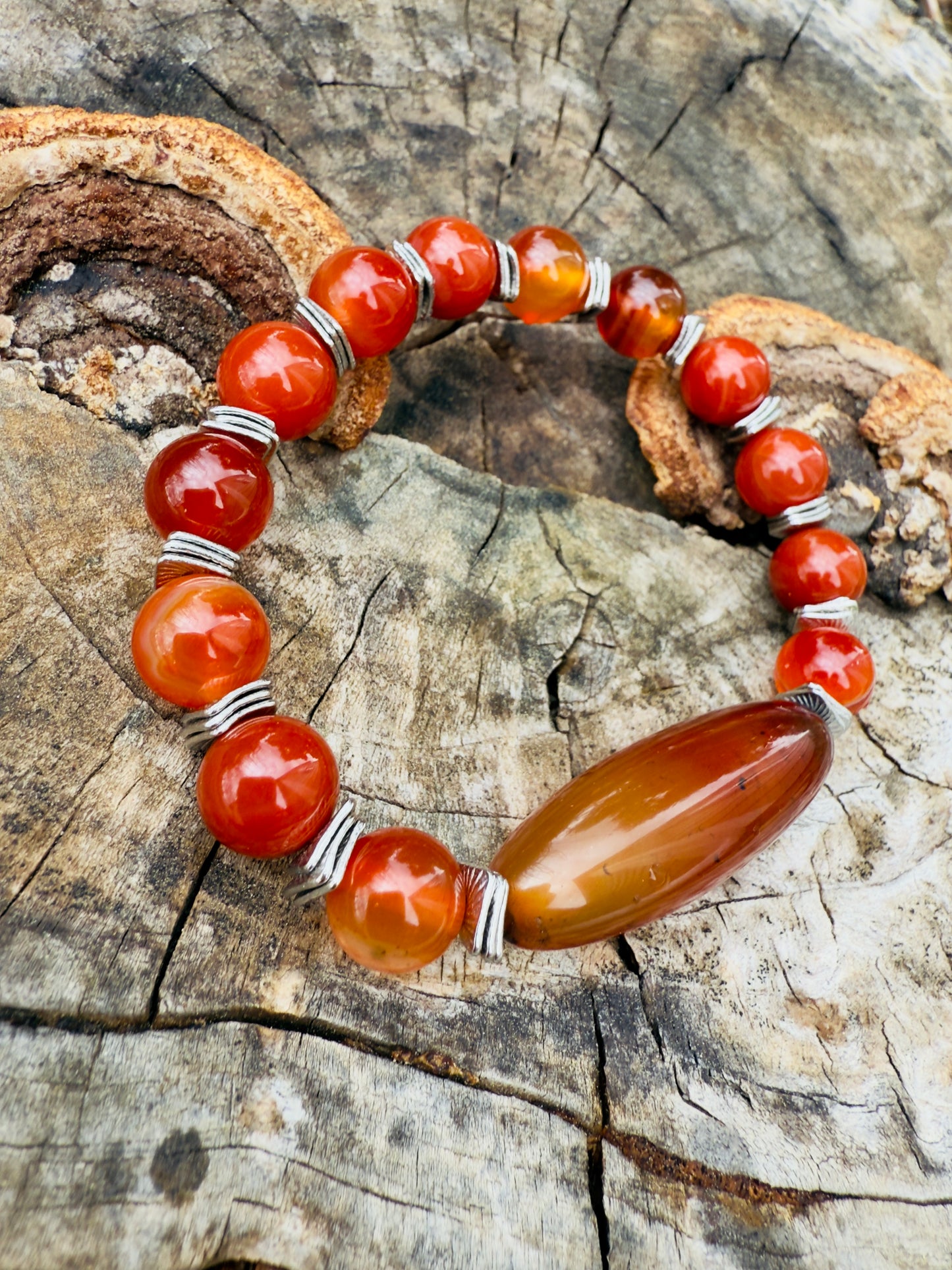 Red Agate Unisex Bracelet