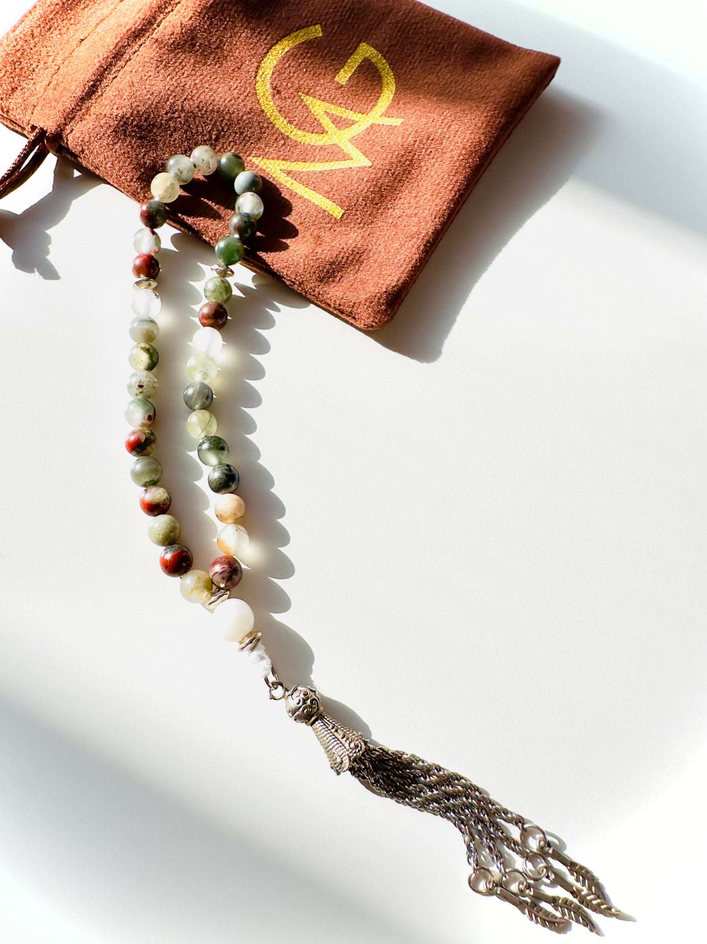 Kid's Misbaha - 33 Bead Bloodstone Misbaha