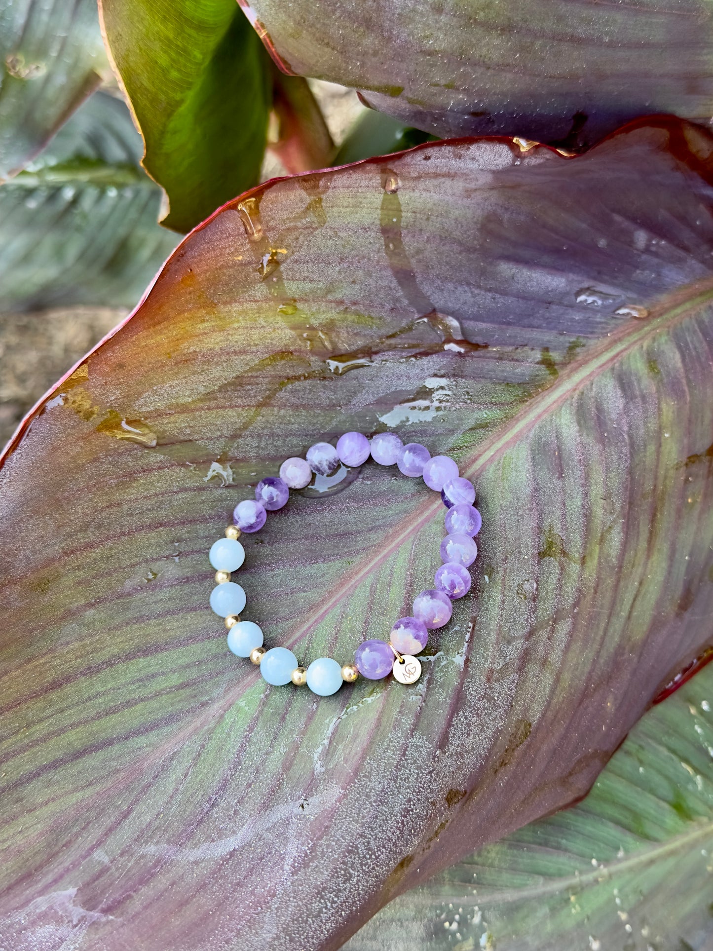 Amethyst-Aquamarine Bracelet