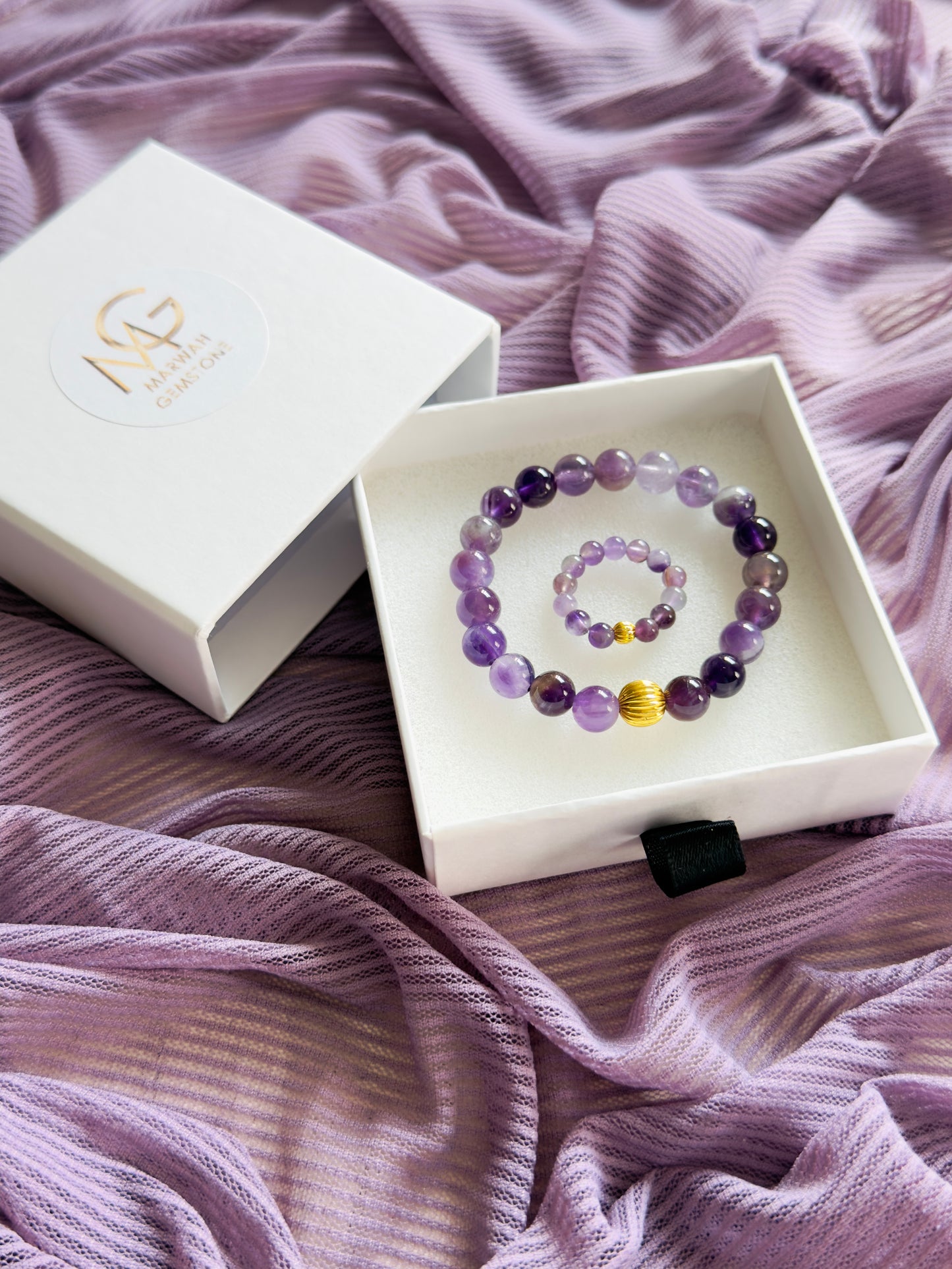 Amethyst Set Bracelet and Ring