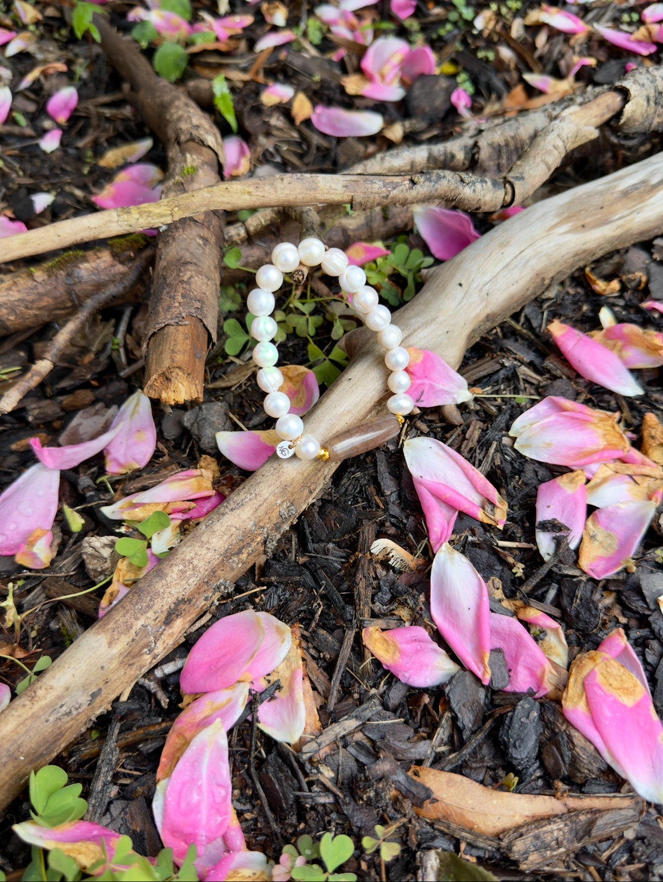 Agate - Natural Pearl Bracelet