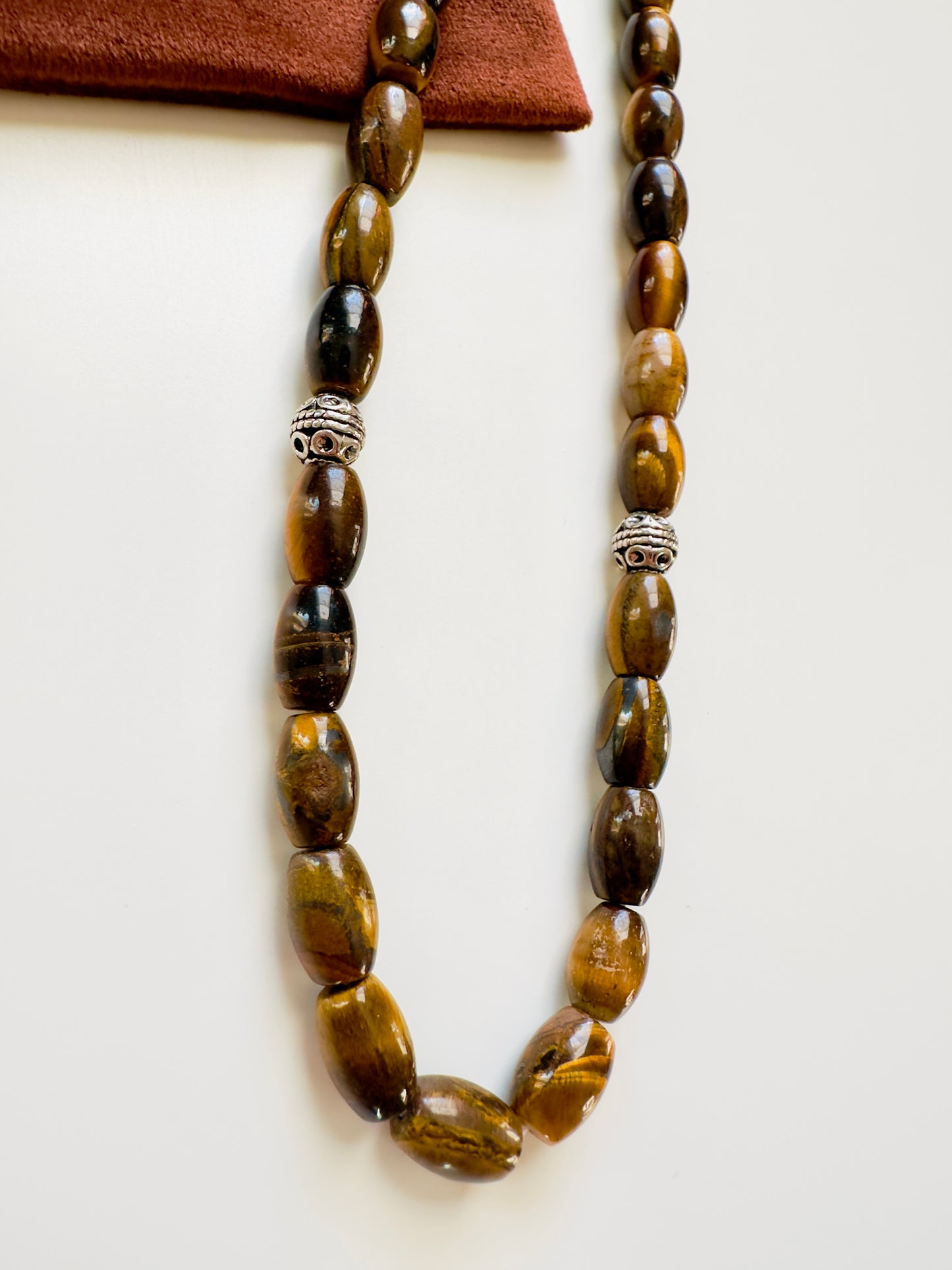 Cylinder Shaped Tiger Eye 33 Bead Misbaha