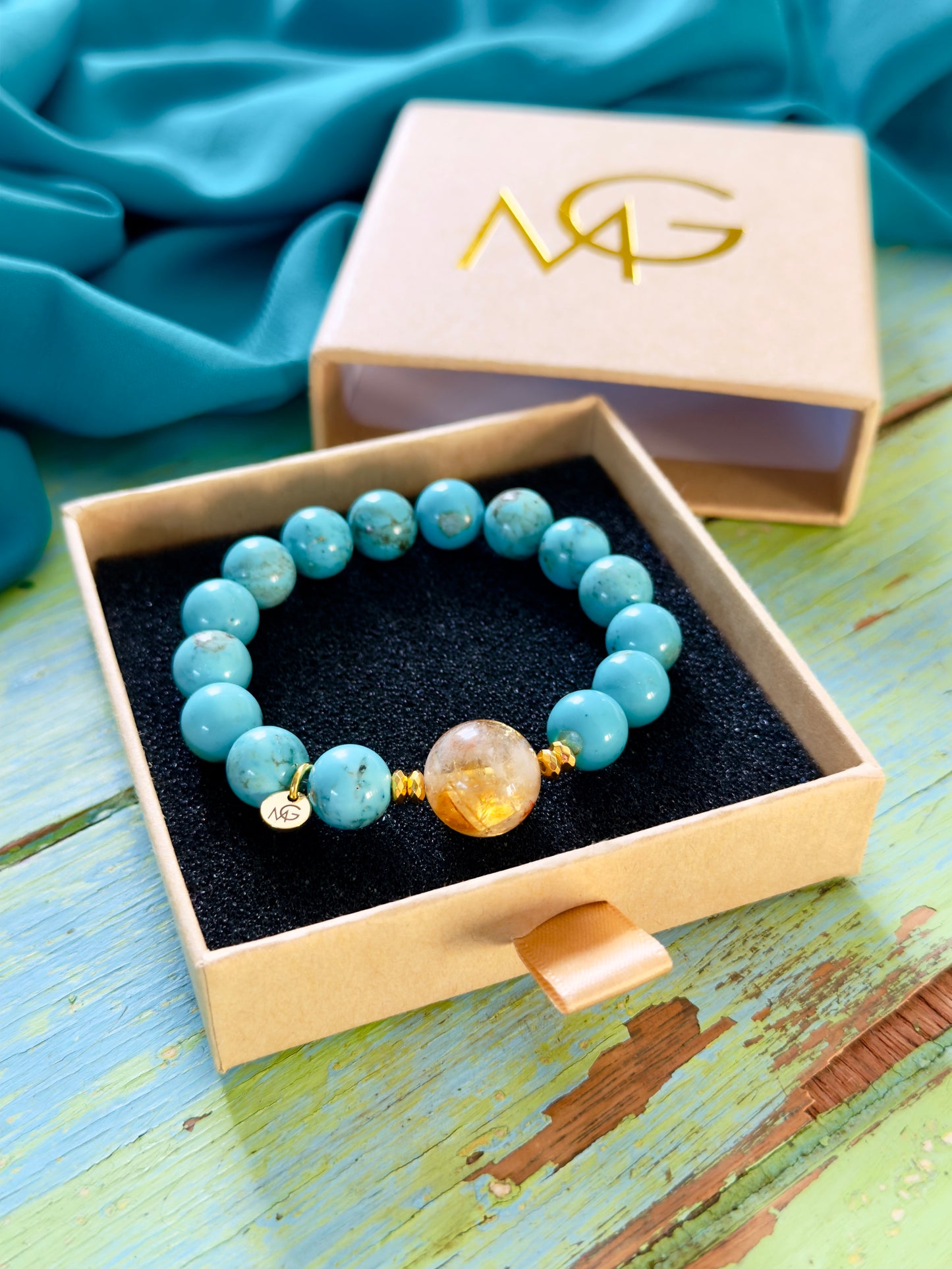 Citrine - Turquoise Bracelet