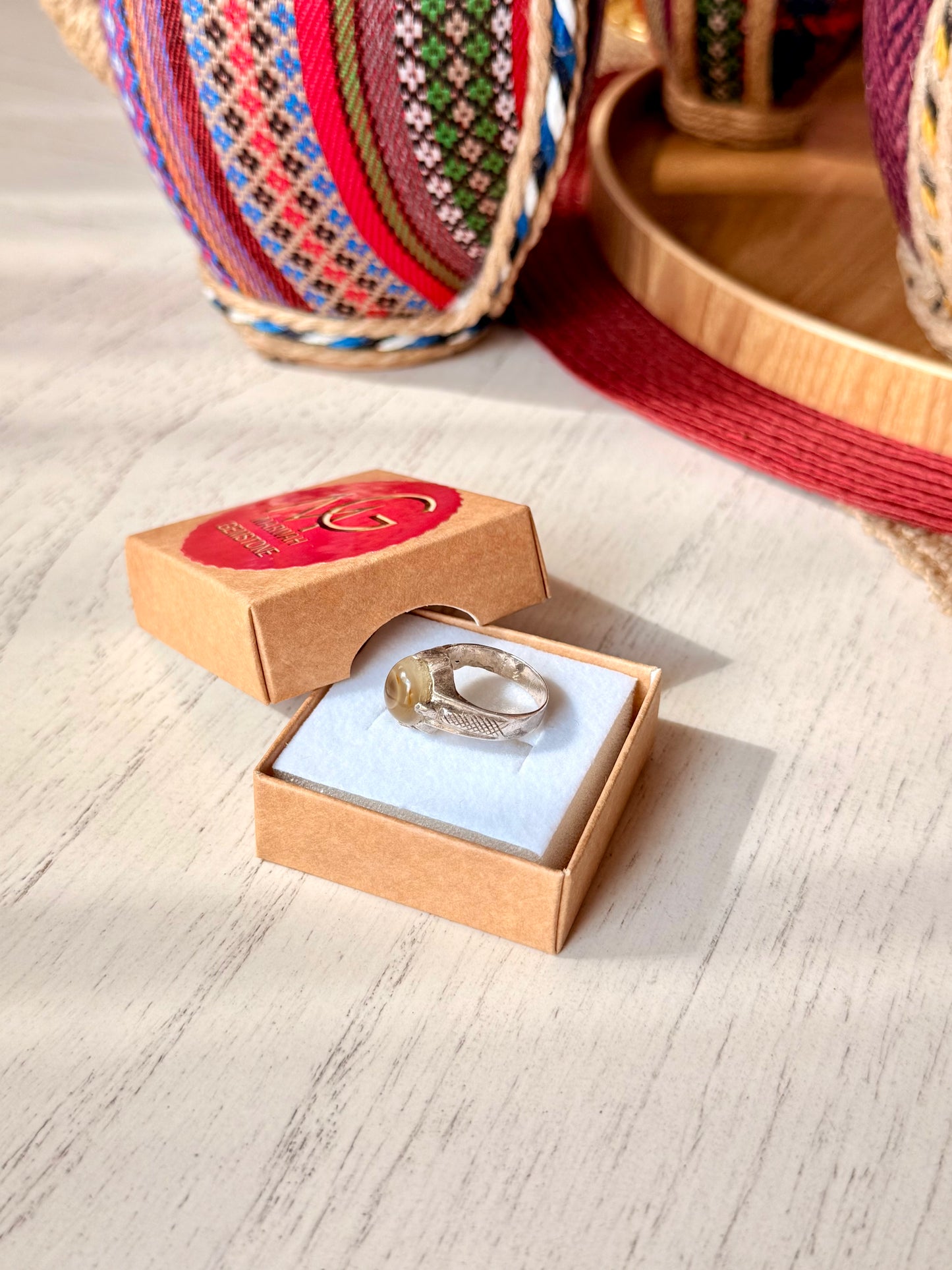 Agate Metal Ring