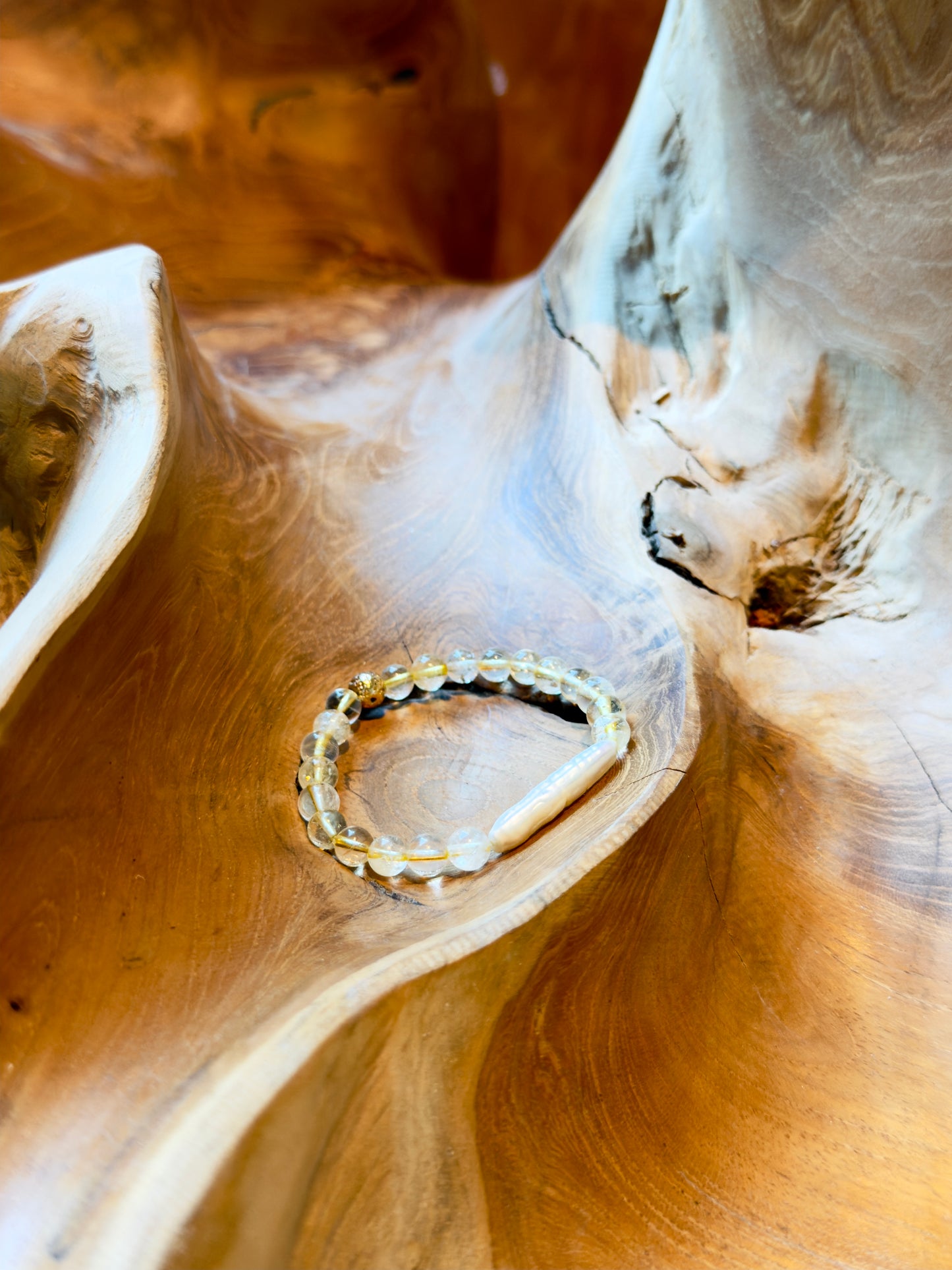 *The New Design Of 2025* Citrine-Freshwater Pearl Bracelet