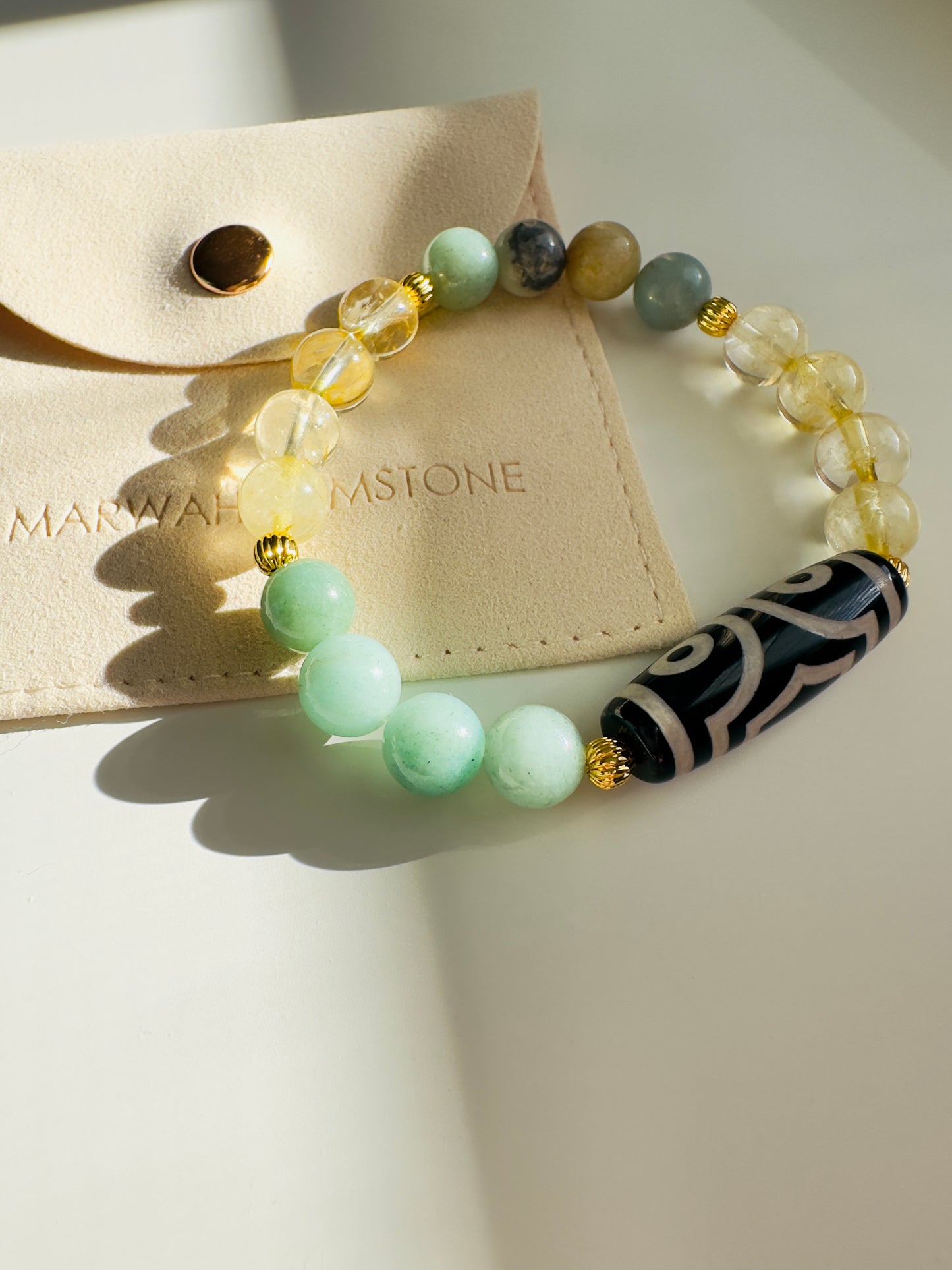 Amazonite-Tibetan Agate-Citrine