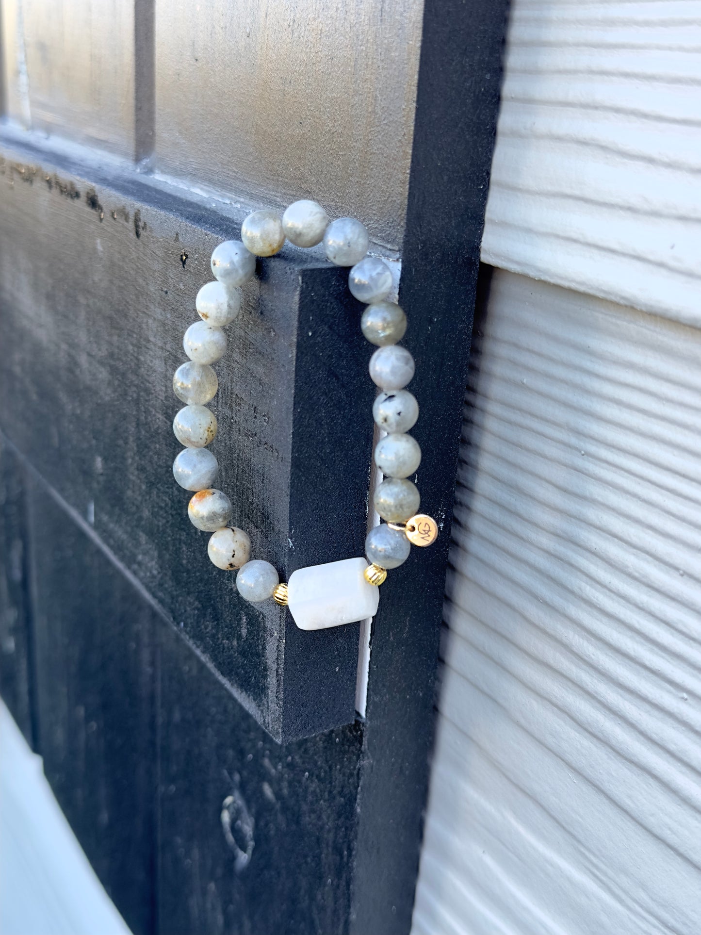 Labradorite-Raw Moonstone Bracelet