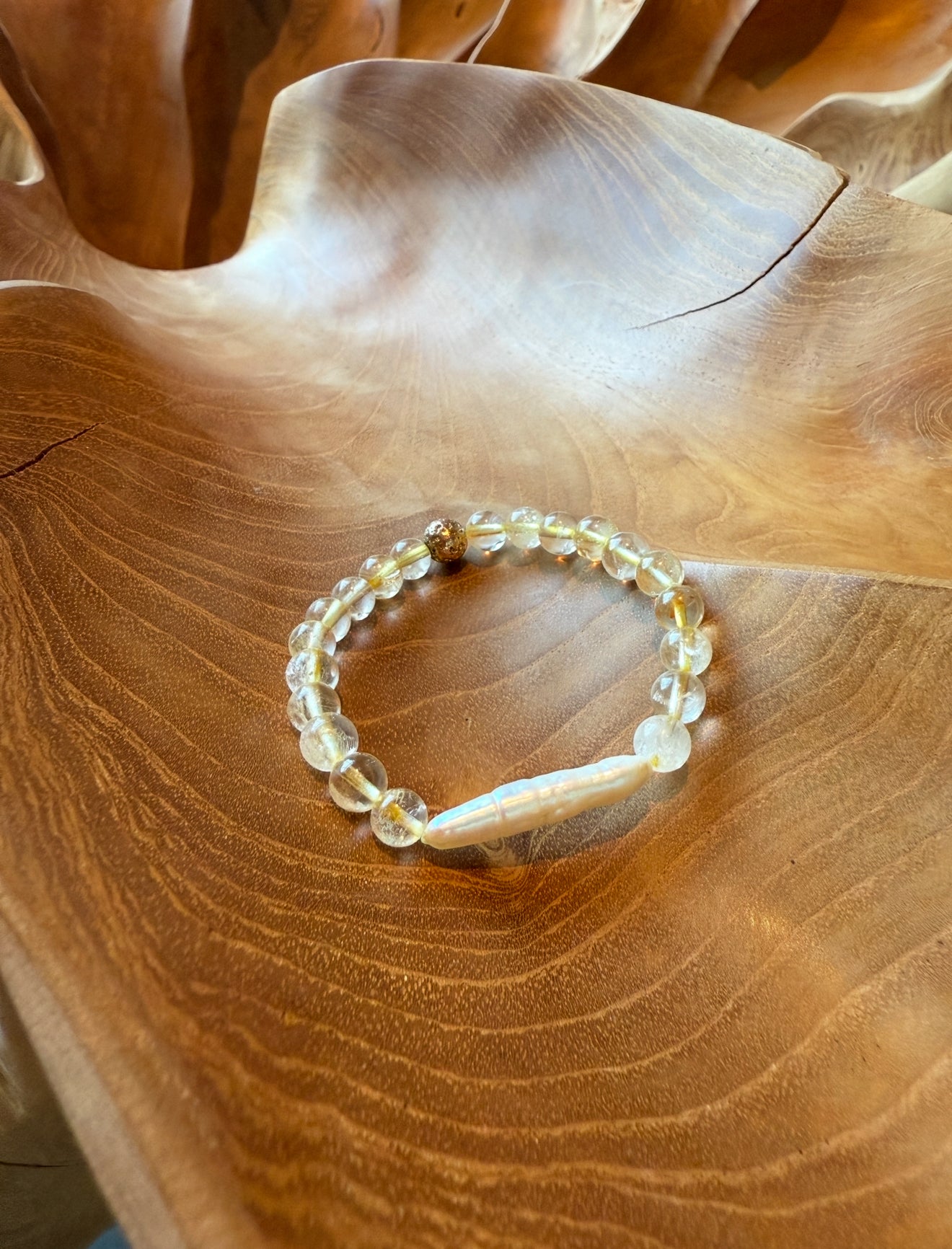 *The New Design Of 2025* Citrine-Freshwater Pearl Bracelet