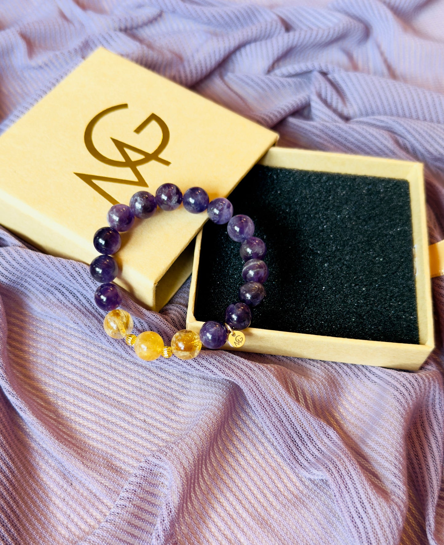 Amethyst - Citrine Bracelet