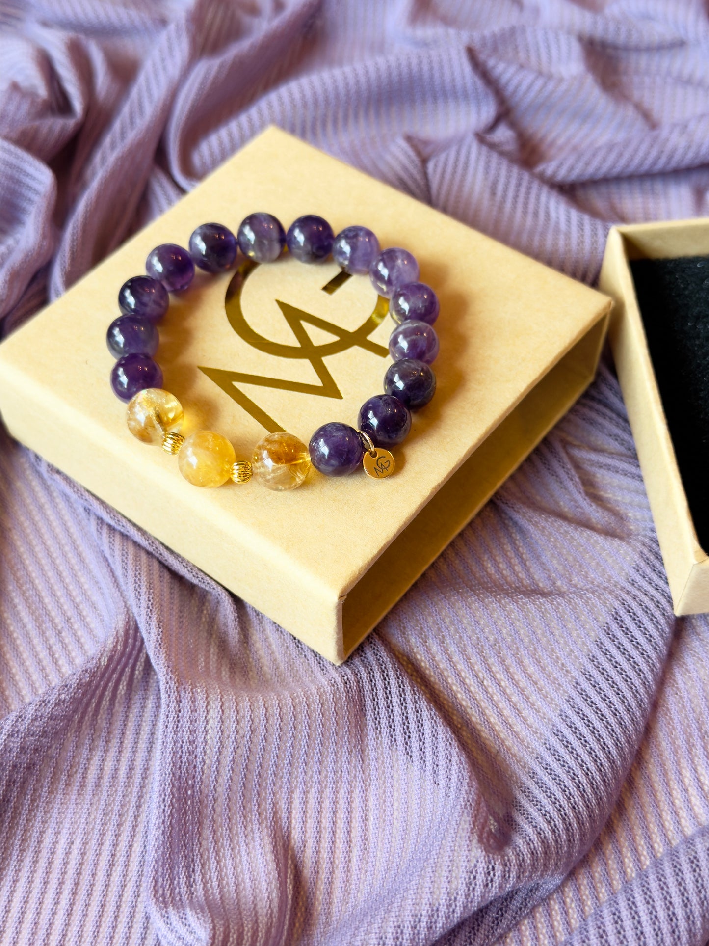 Amethyst - Citrine Bracelet