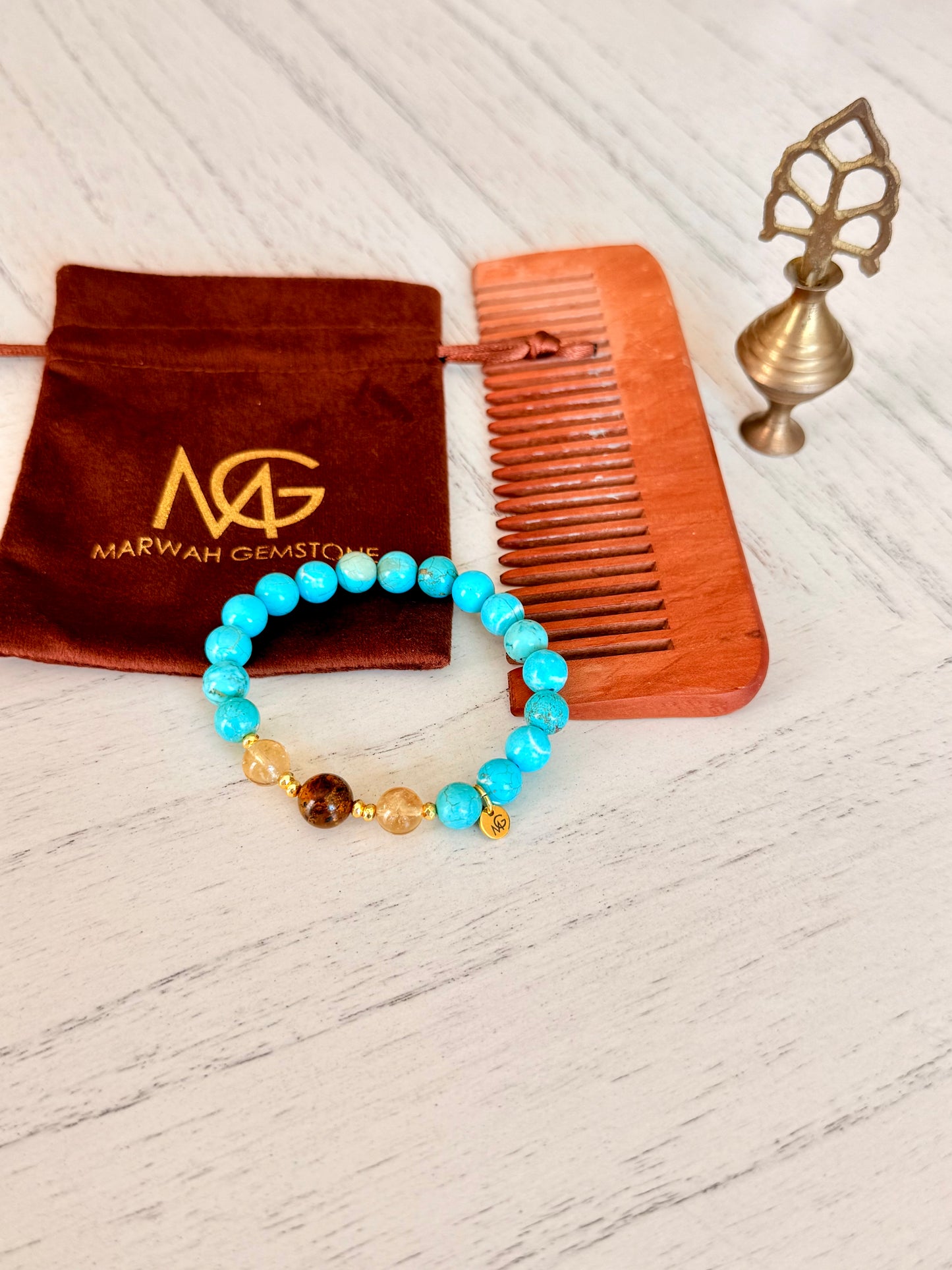 Turquoise - Citrine - Amber Bracelet