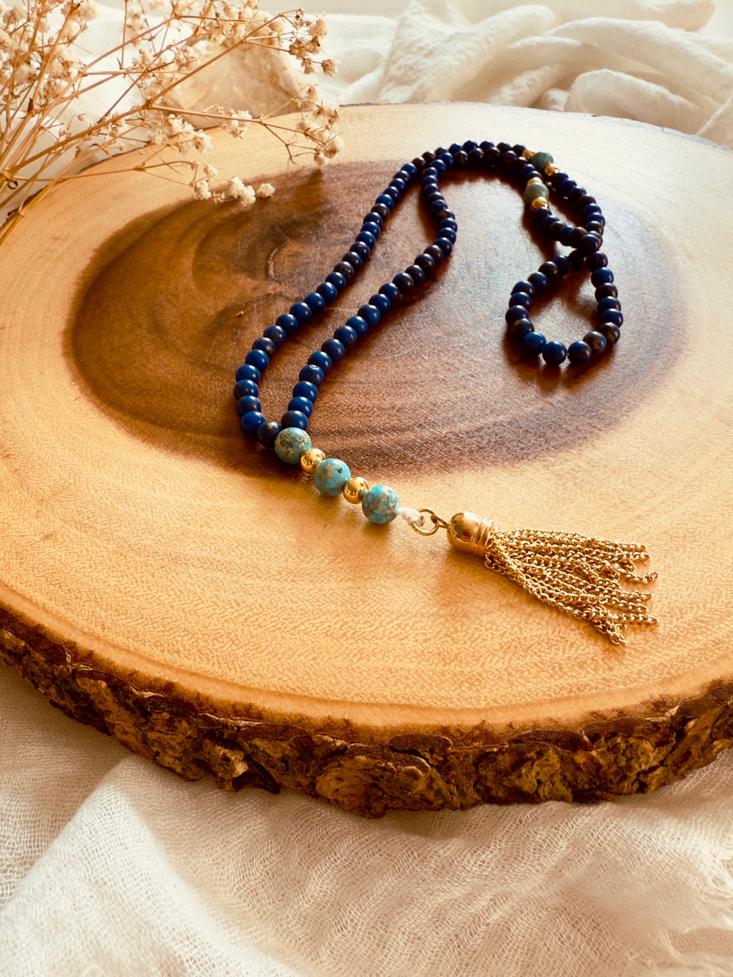 99-Bead Lapis Lazuli - Turquoise Misbaha