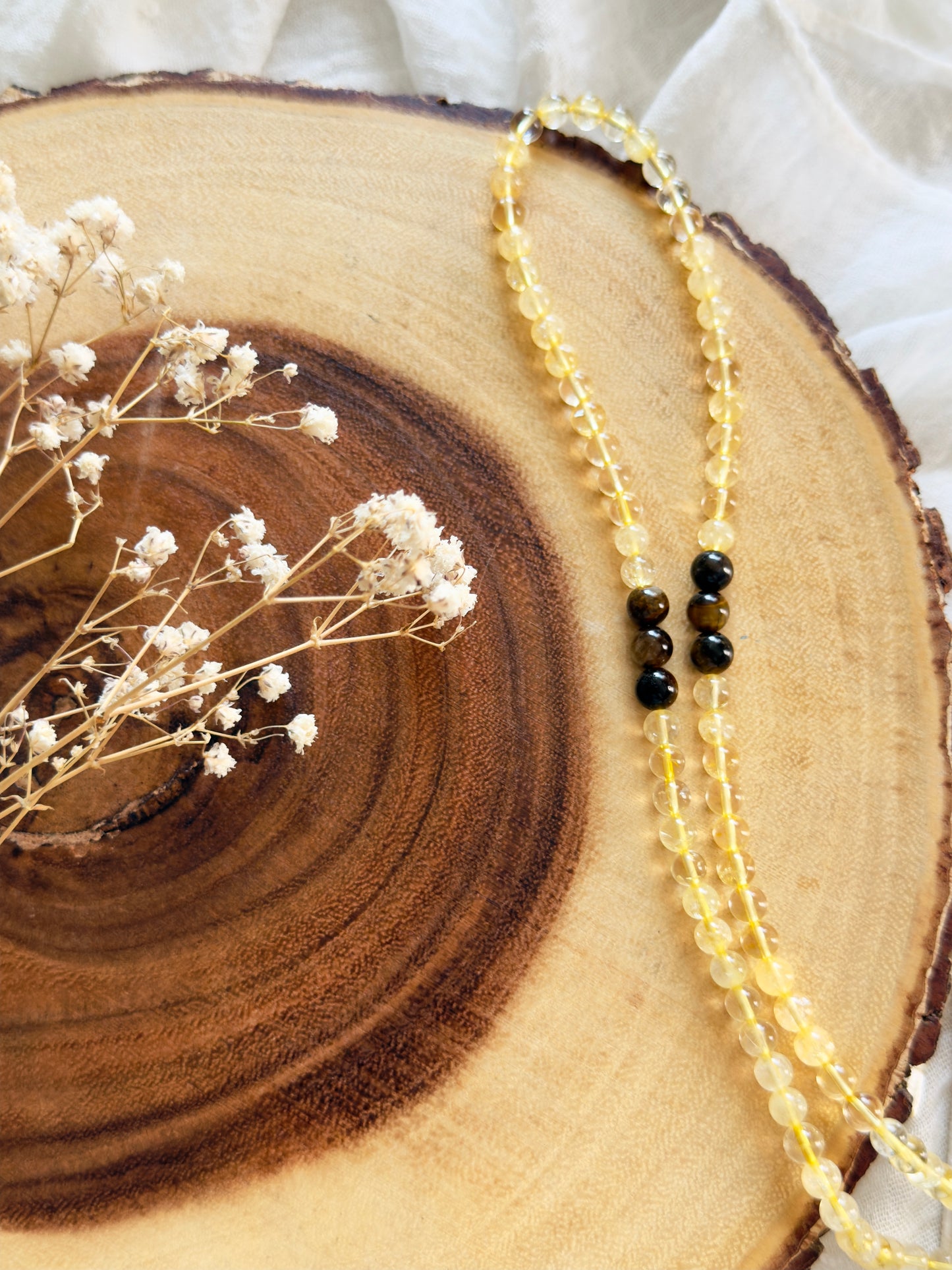 99-Bead Citrine - Tiger Eye Misbaha