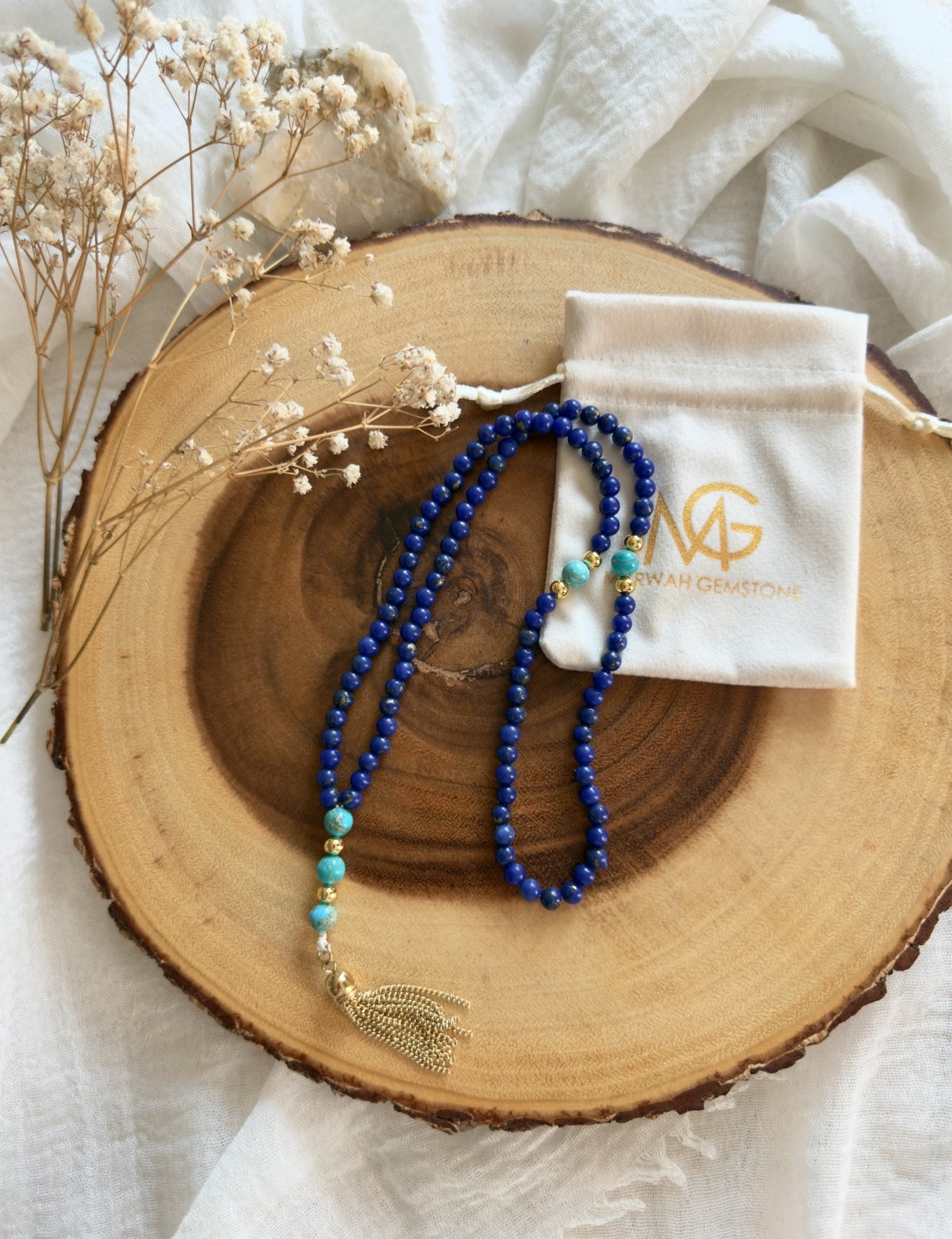 99-Bead Lapis Lazuli - Turquoise Misbaha