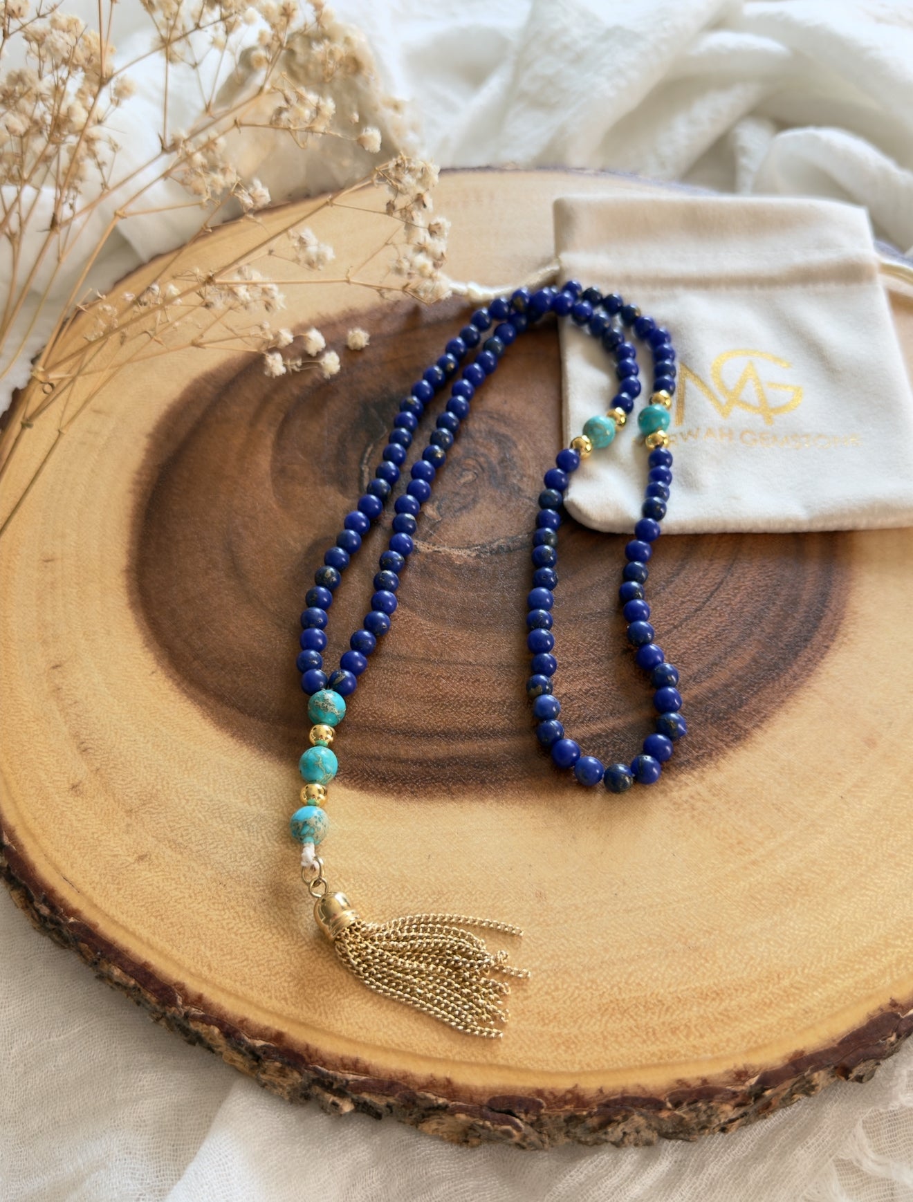 99-Bead Lapis Lazuli - Turquoise Misbaha
