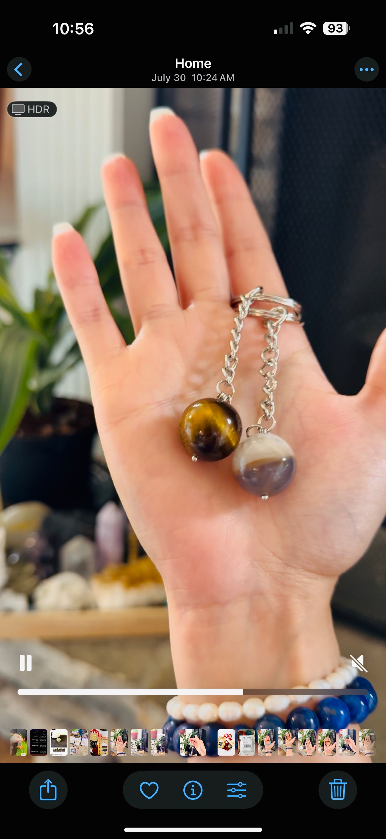 Grey Agate - Tiger Eye Keychains