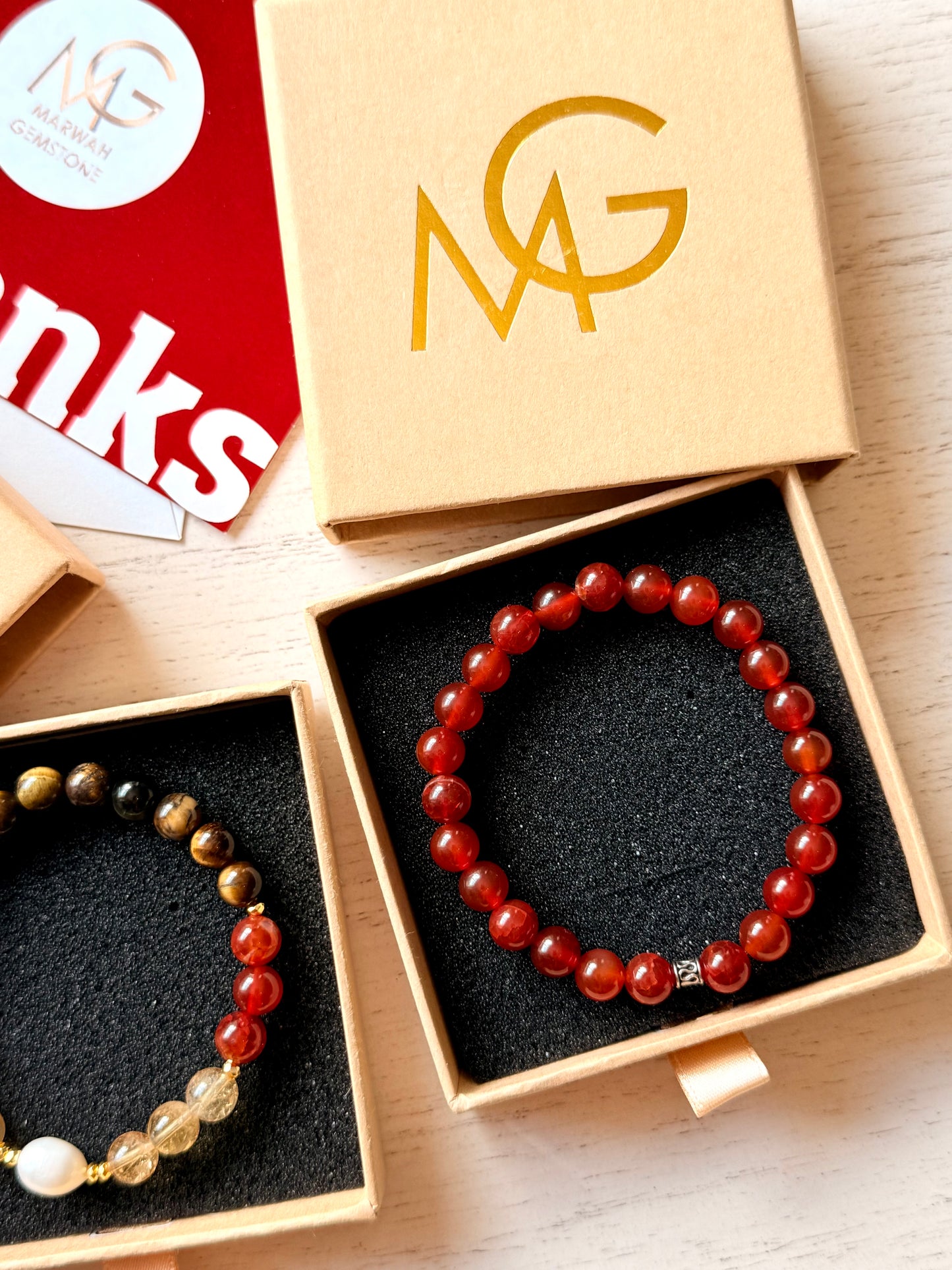 Wealthy Stones Design Couple Bracelet Set