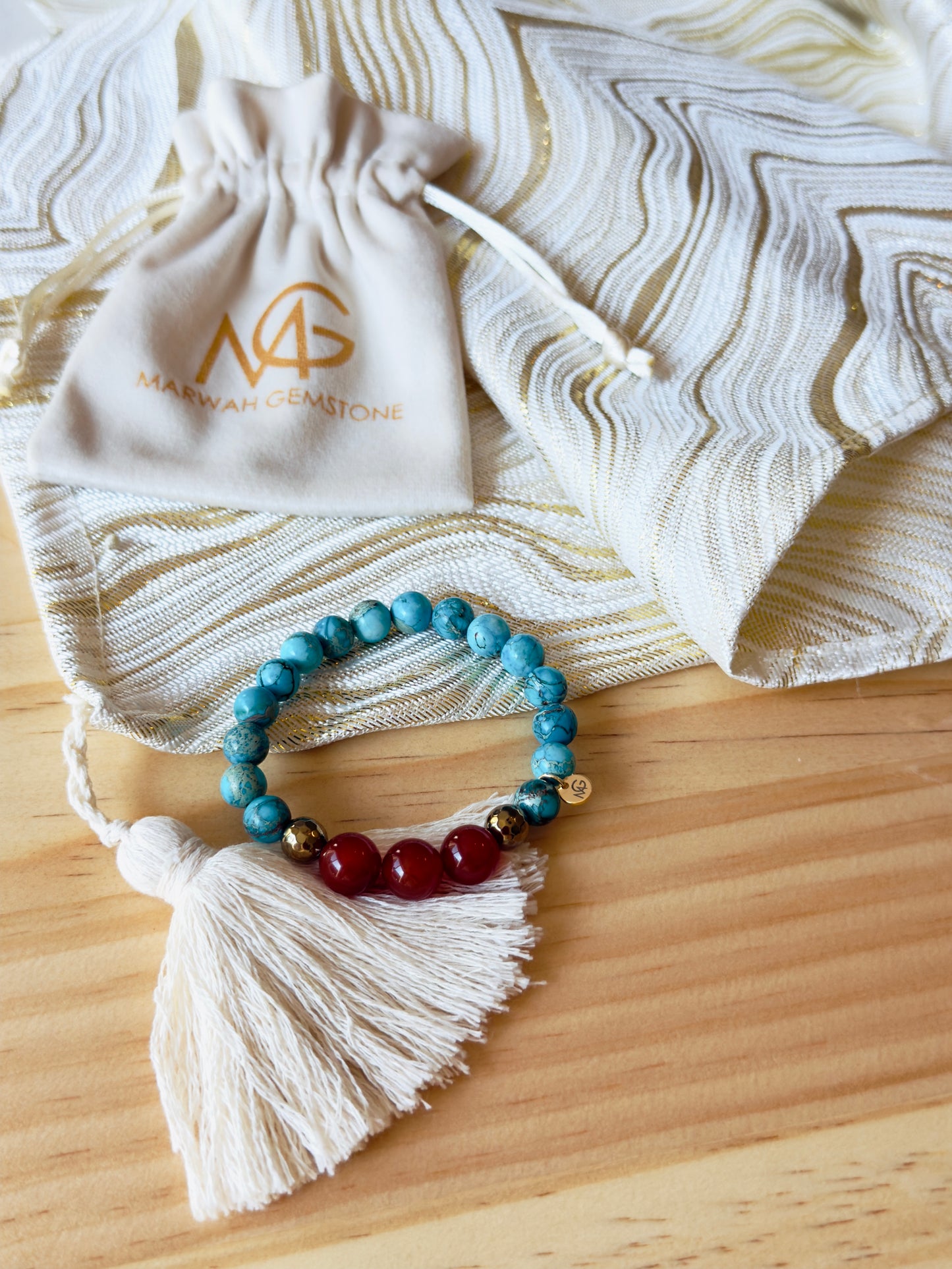 Turquoise - Carnelian Bracelet