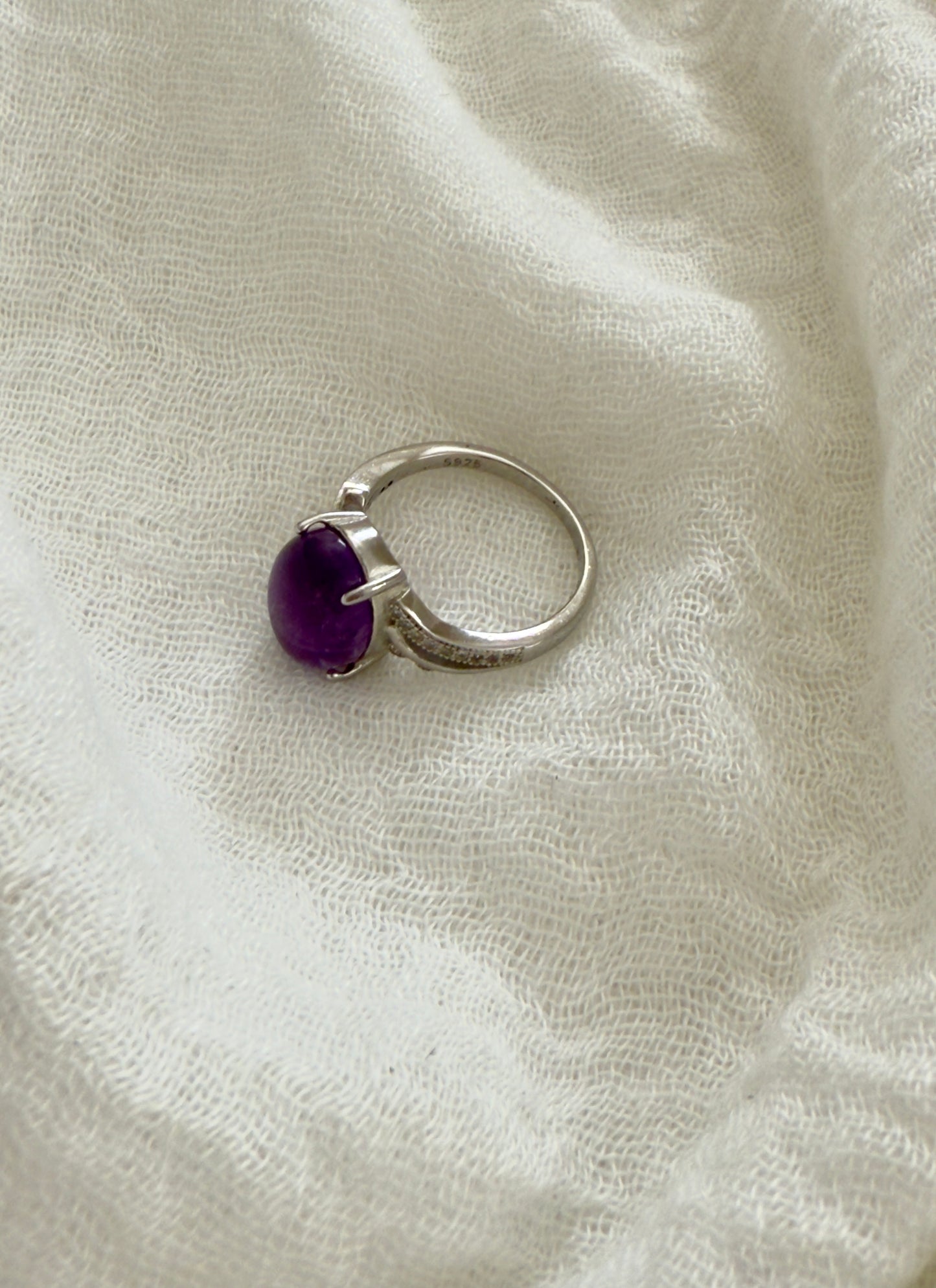 **Sold Out** Woman's Design Amethyst Ring Stirling Silver