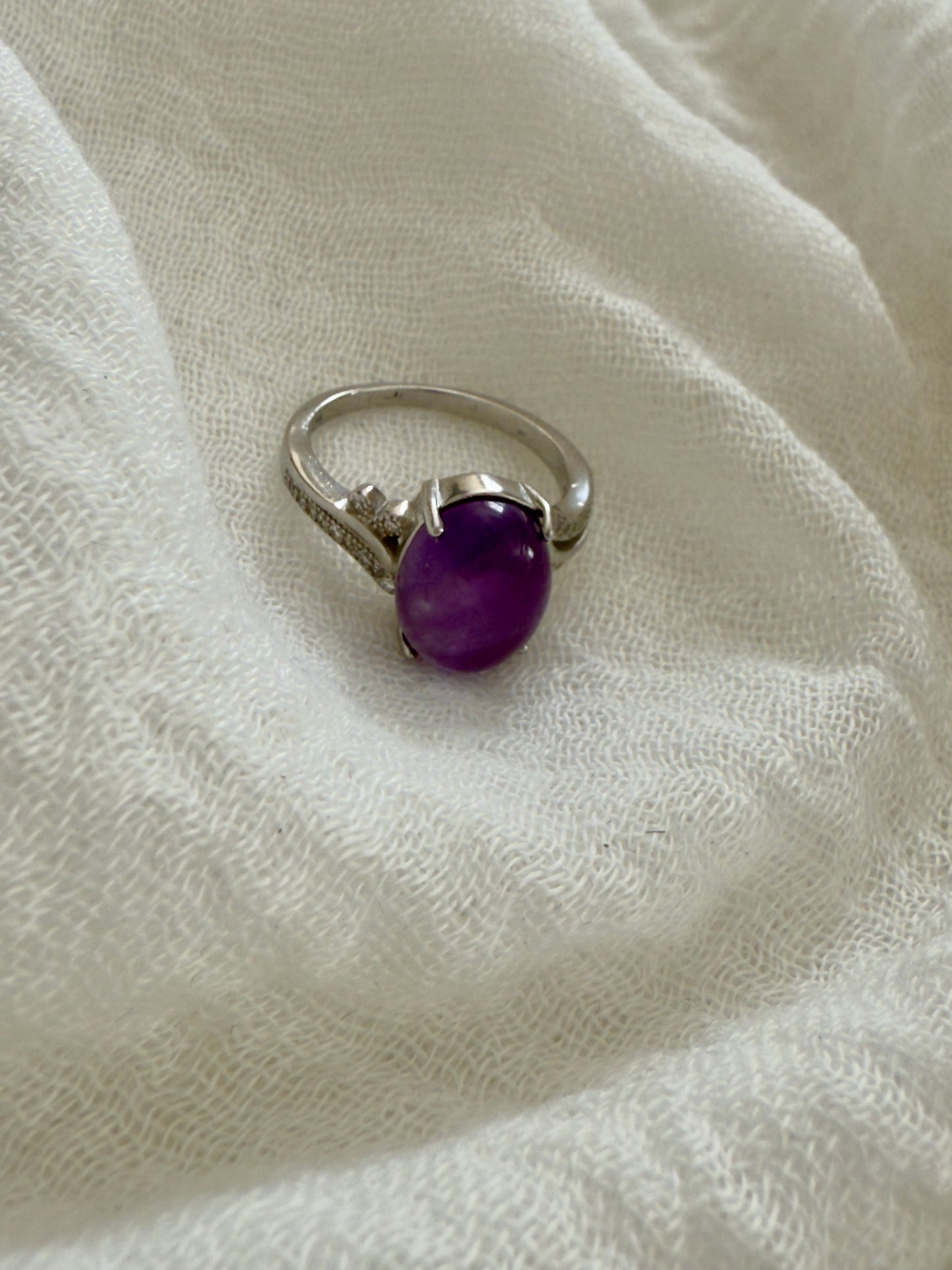 **Sold Out** Woman's Design Amethyst Ring Stirling Silver