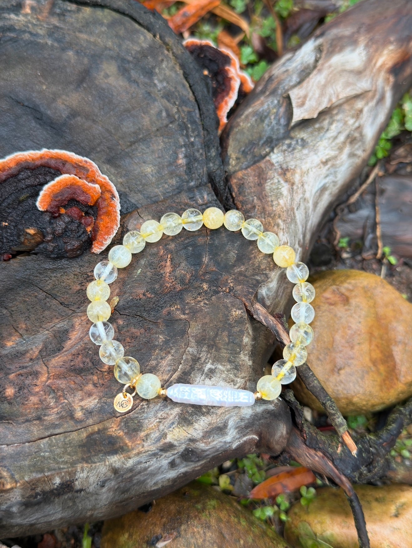 *The New Design Of 2025* Citrine-Freshwater Pearl Bracelet