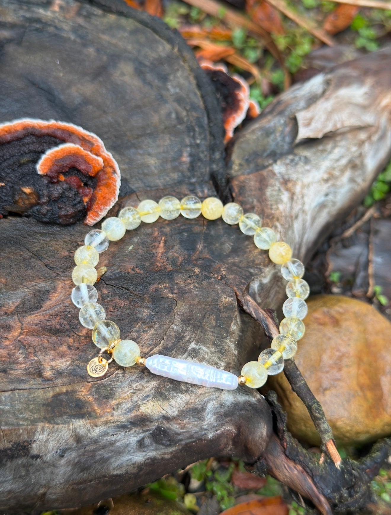 *The New Design Of 2025* Citrine-Freshwater Pearl Bracelet