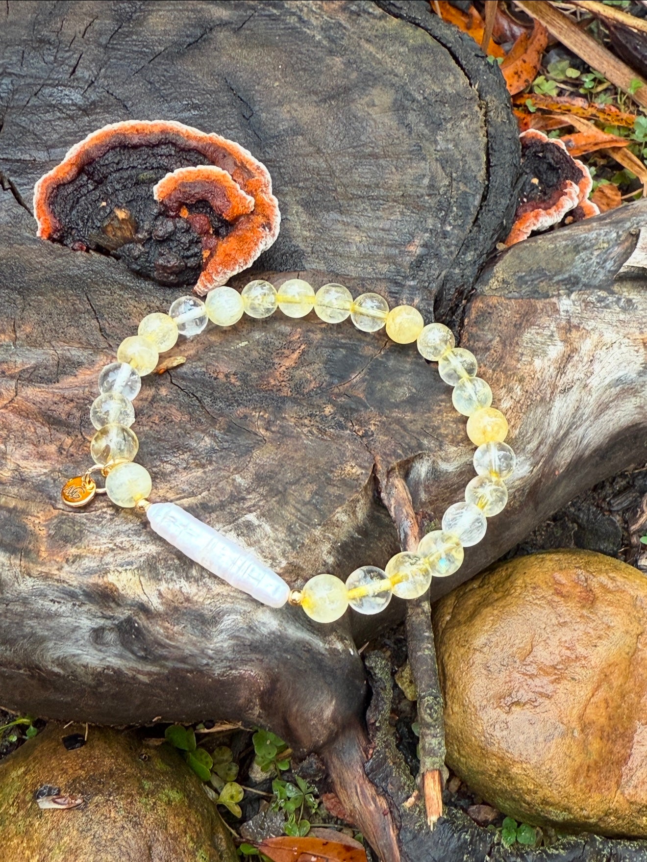 *The New Design Of 2025* Citrine-Freshwater Pearl Bracelet