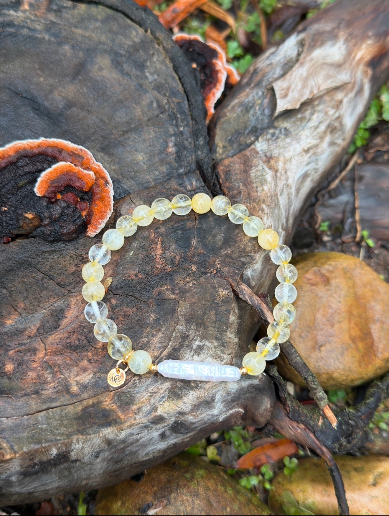 *The New Design Of 2025* Citrine-Freshwater Pearl Bracelet