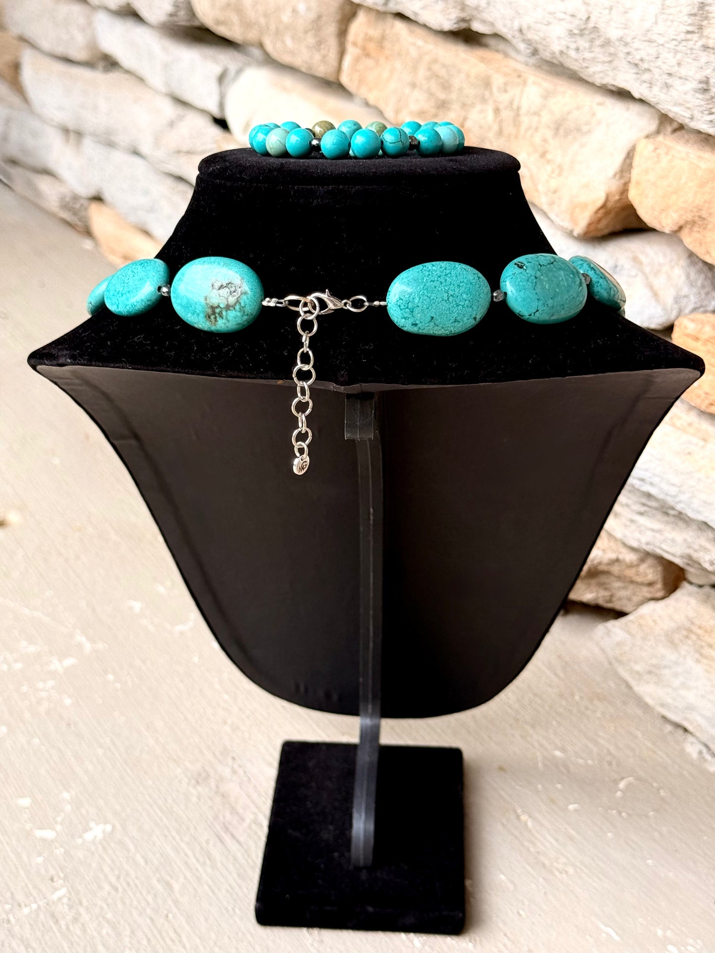 Turquoise Set with Hematite Spacers