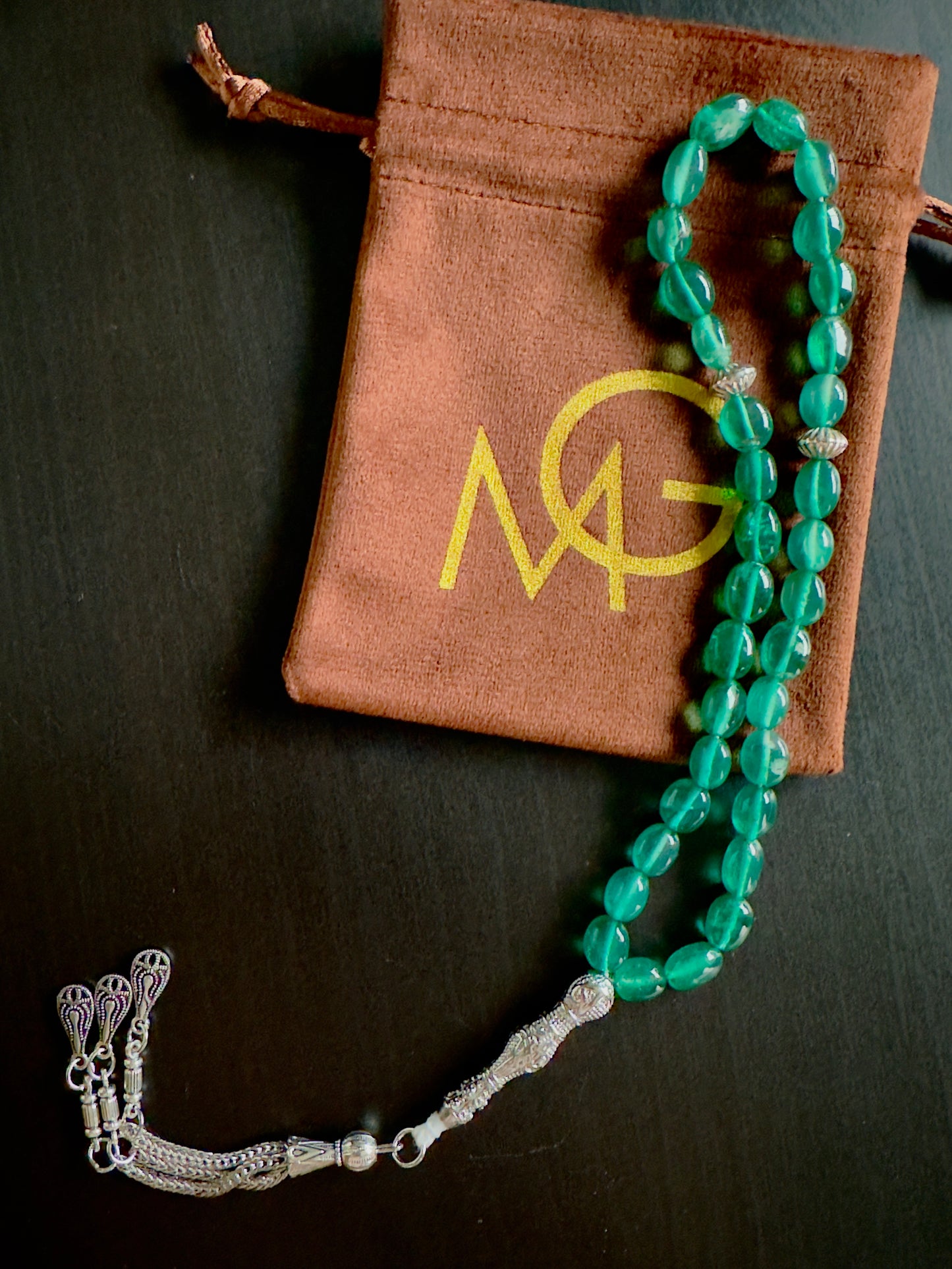 33-Bead Emerald Misbaha