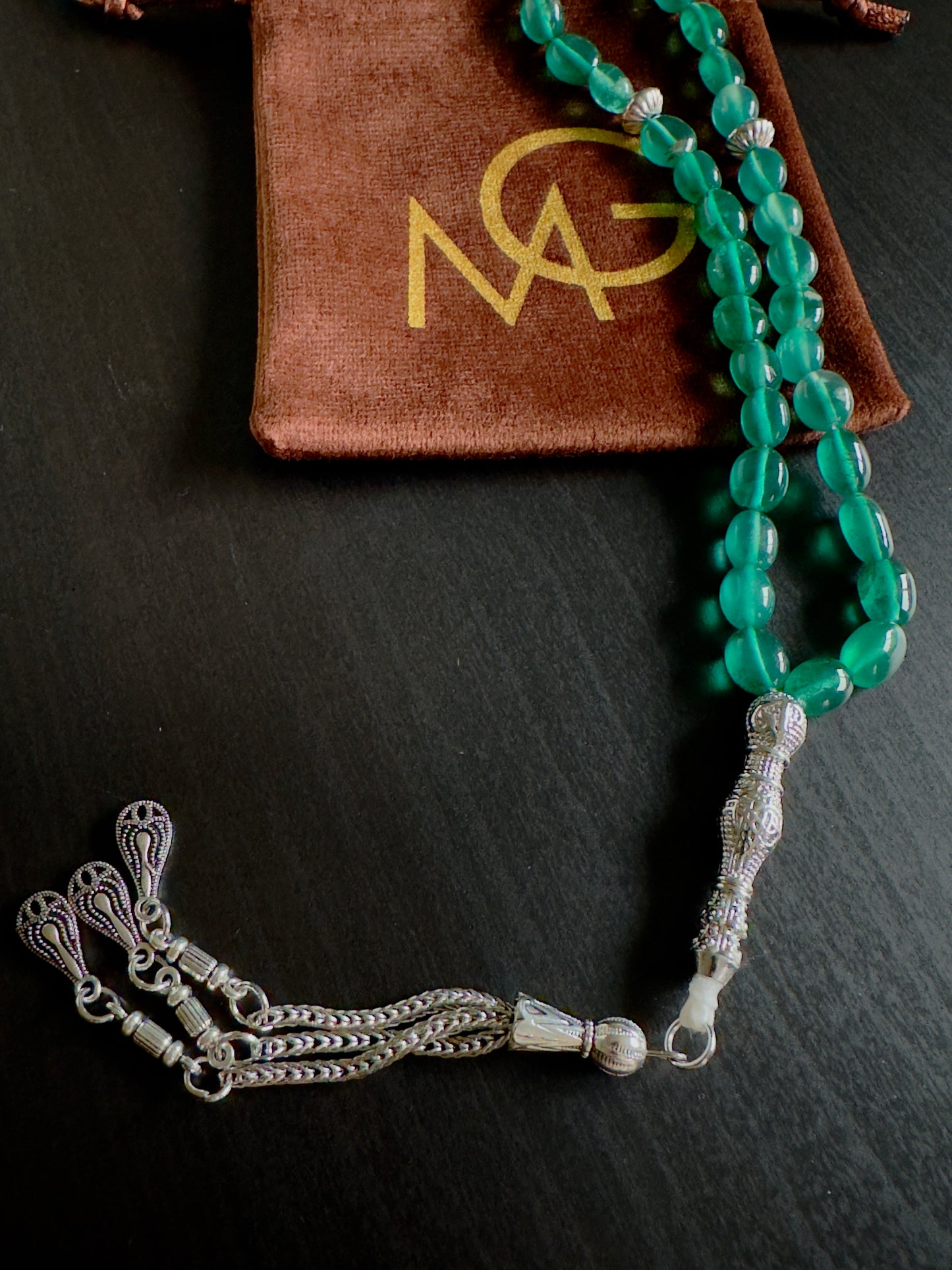 33-Bead Emerald Misbaha