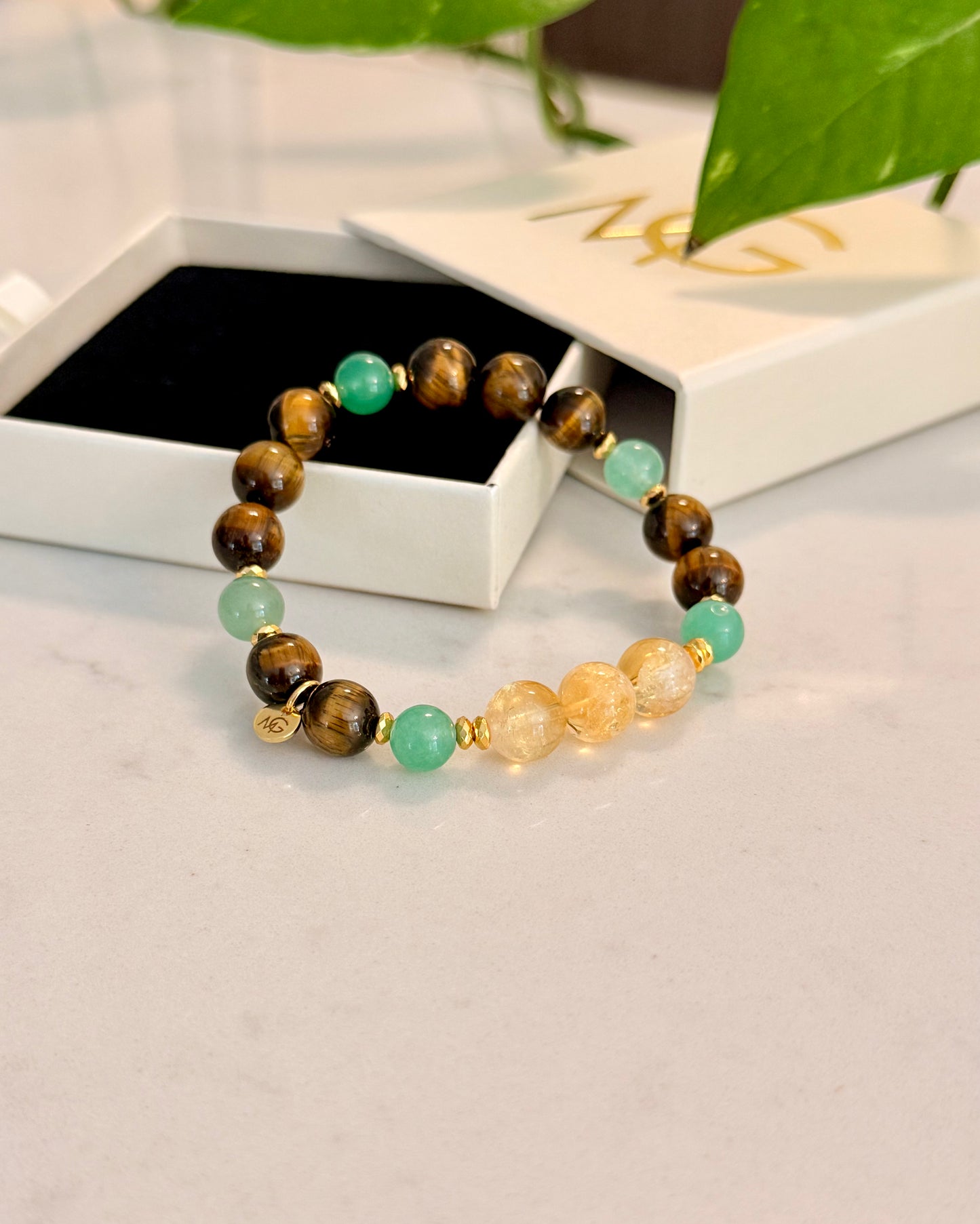 Tiger Eye - Citrine - Aventurine / Jade