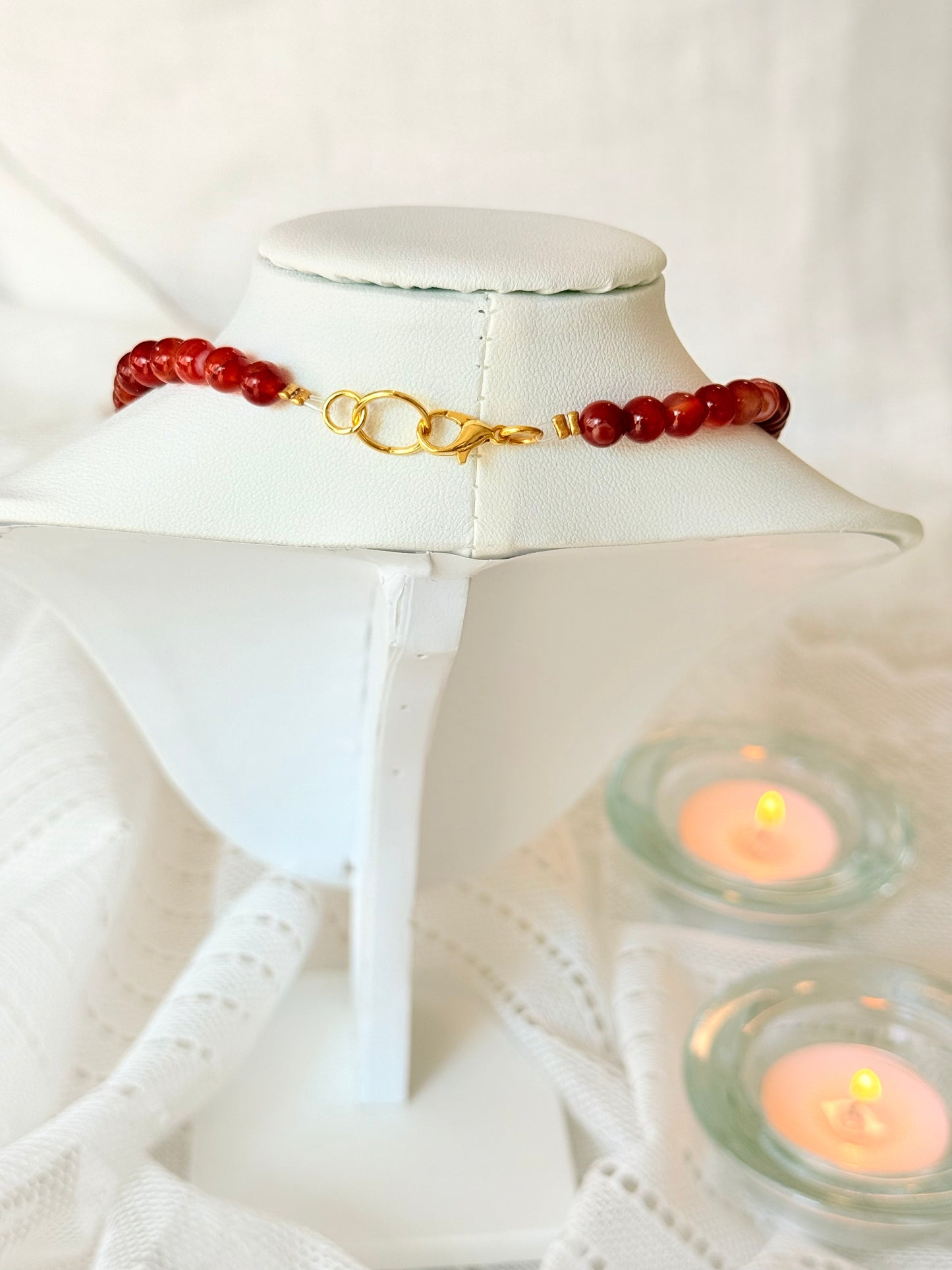 Red Agate Necklace 16"