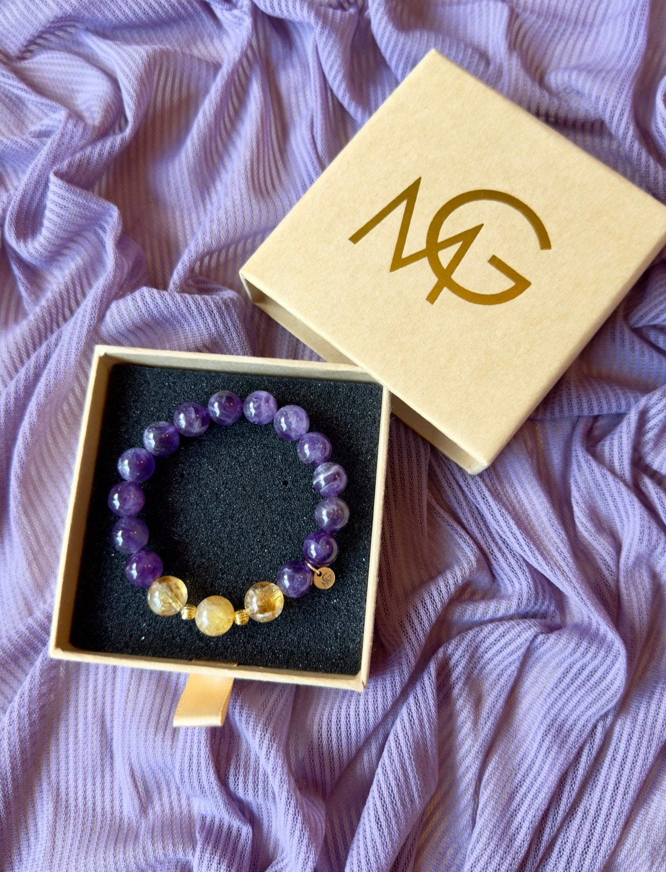 Amethyst - Citrine Bracelet