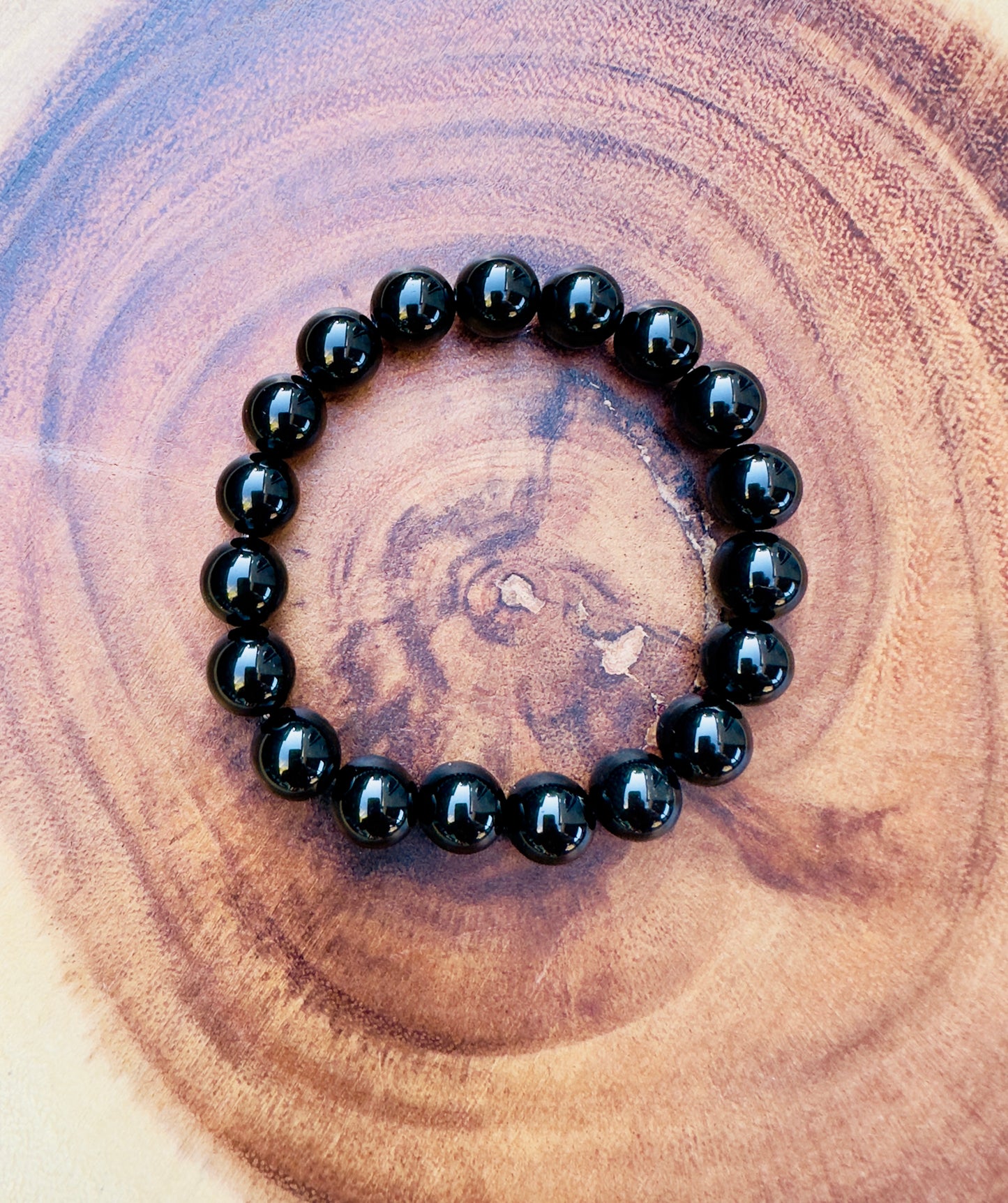 سوار رجالي من العقيق الأسود