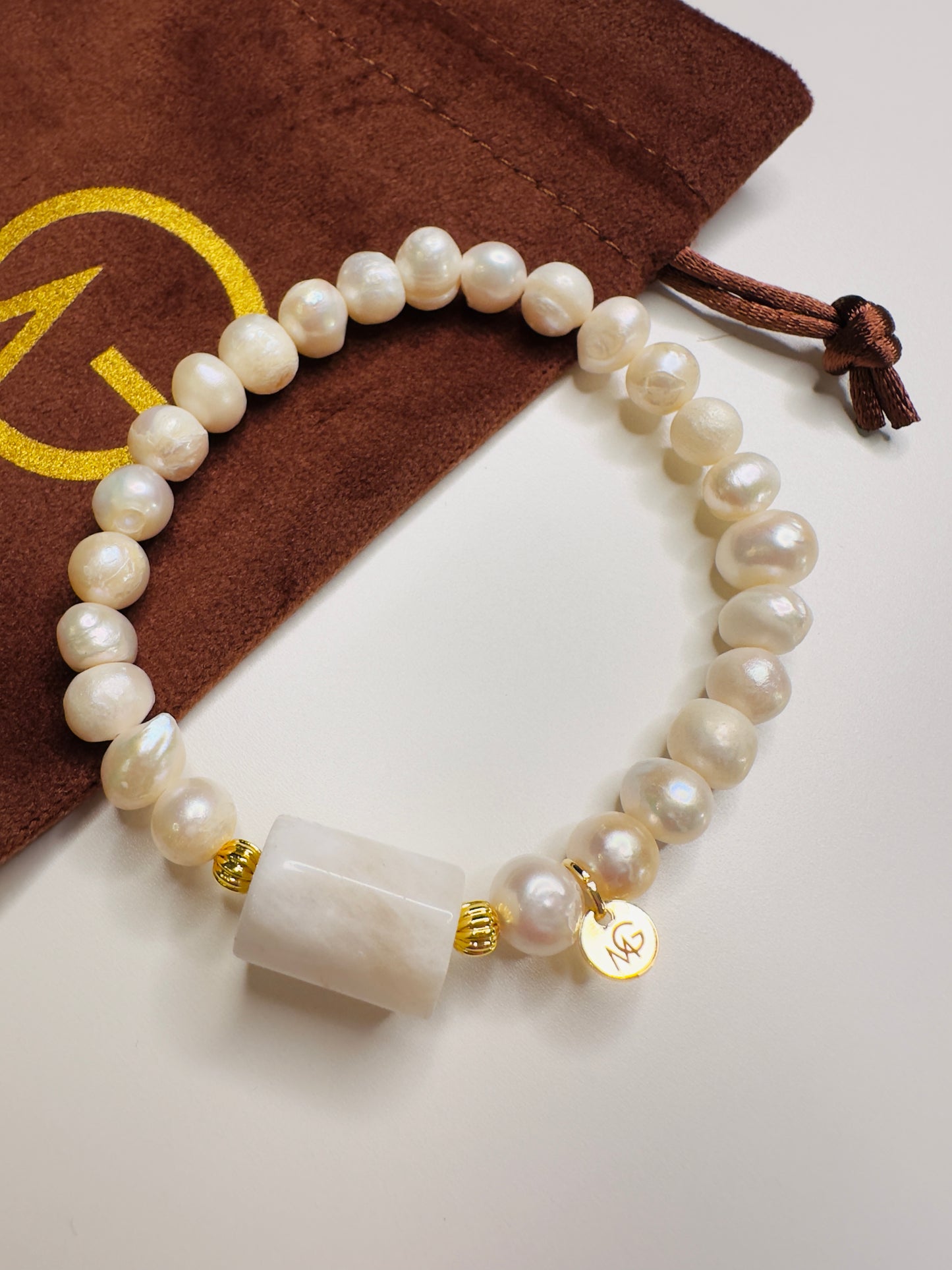 Moonstone - Natural Pearl Bracelet (SOLD OUT)