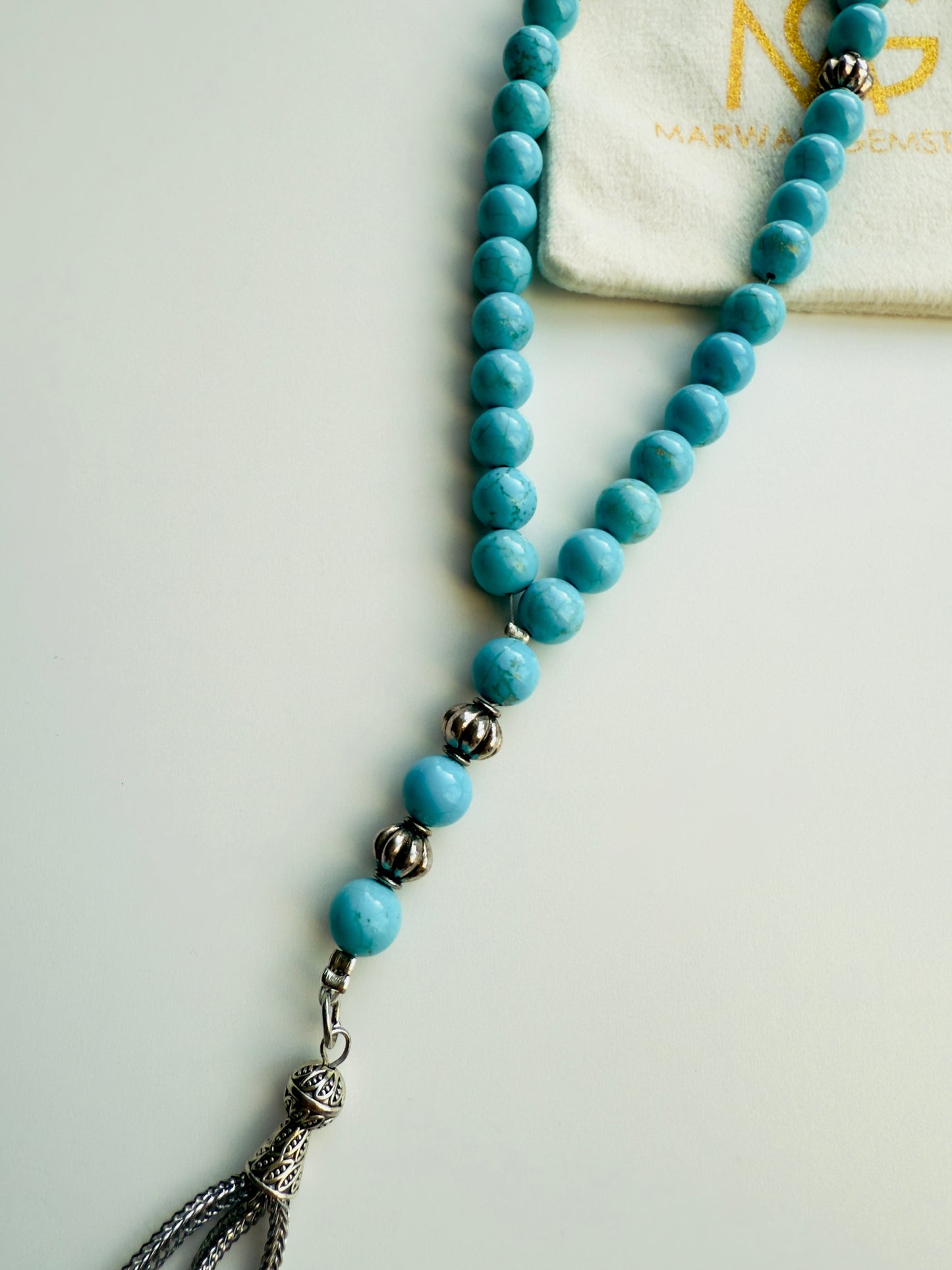 Turquoise 33-Bead Misbaha 8mm Bead Size