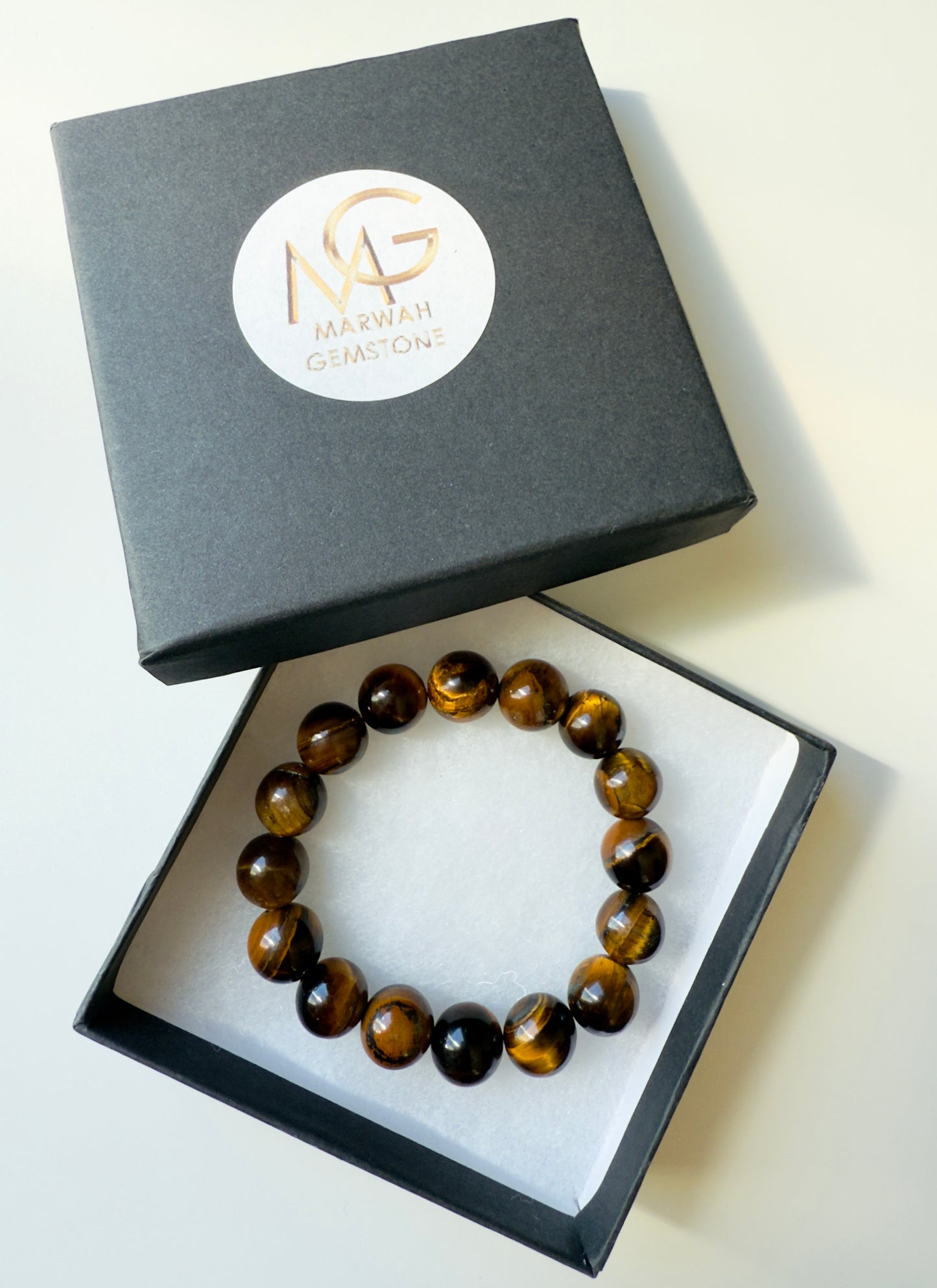Tiger Eye 10mm Bead Size Bracelet