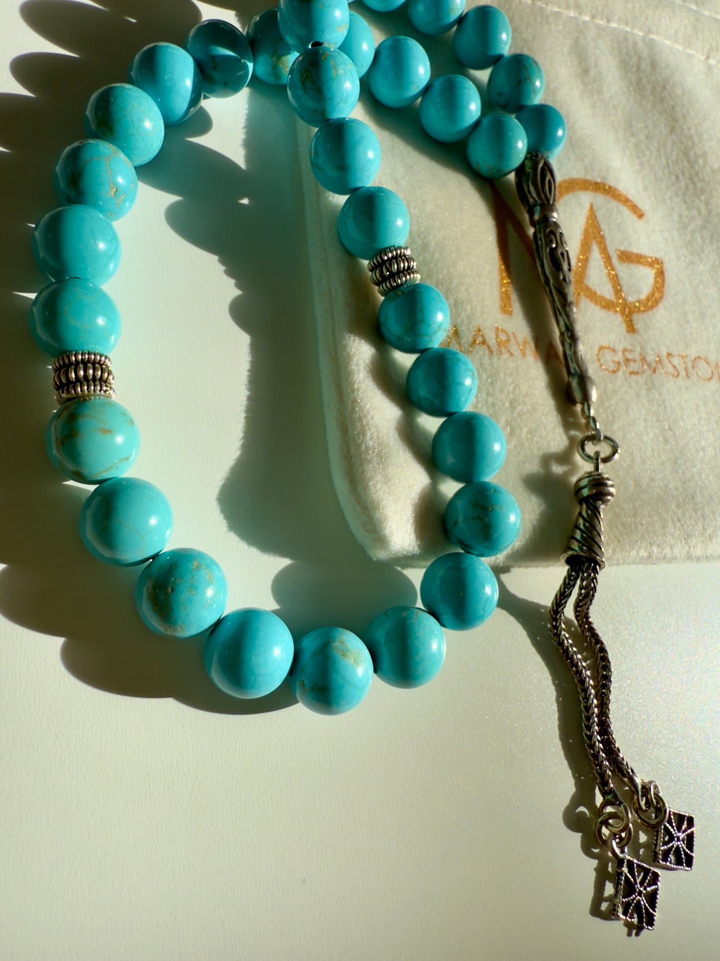 Turquoise 33-Bead Misbaha 8mm Bead Size