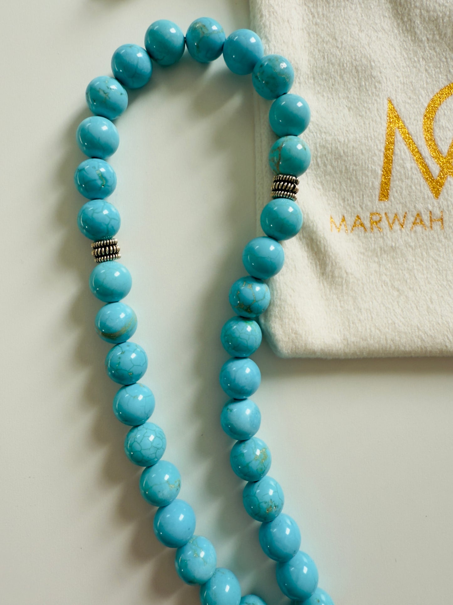 Turquoise 33-Bead Misbaha 8mm Bead Size