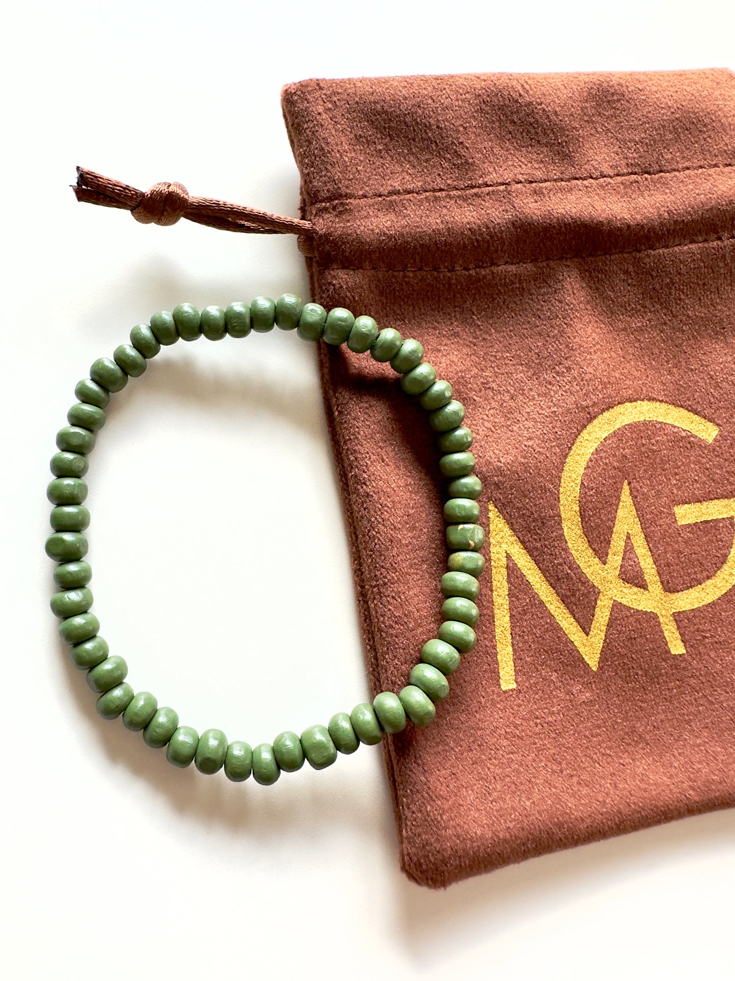 Men's Green Wood Bracelet