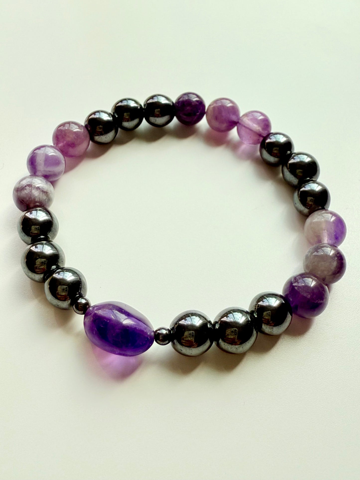 Hematite - Amethyst Bracelet