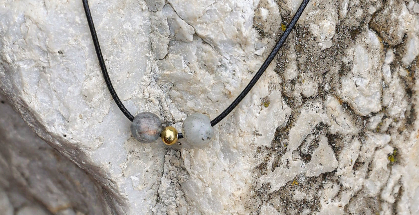 Labradorite Necklace + Bracelet