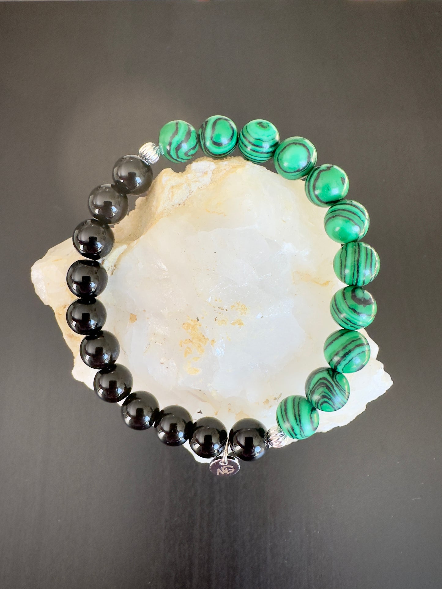 Malachite - Black Agate Bracelet