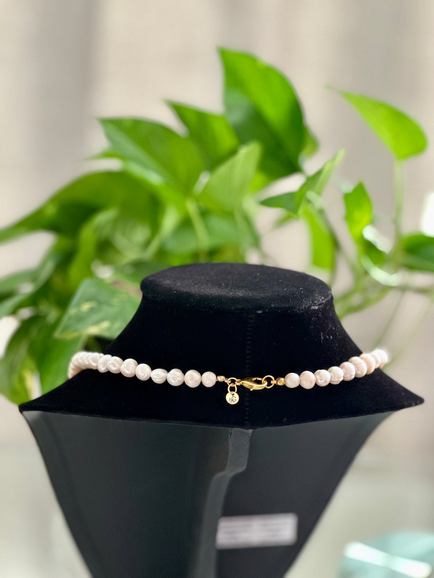 Freshwater Pearl Set: Necklace, Bracelet, Ring W/ 21-K Spacers and Lock