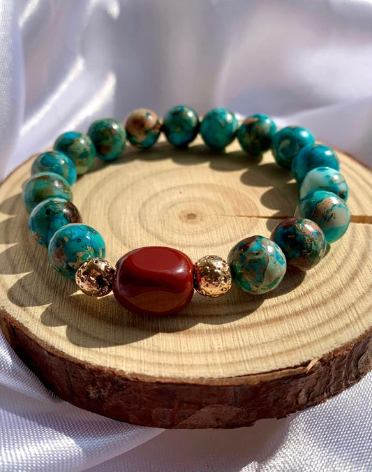 Imperial Jasper-Red Jasper Bracelet