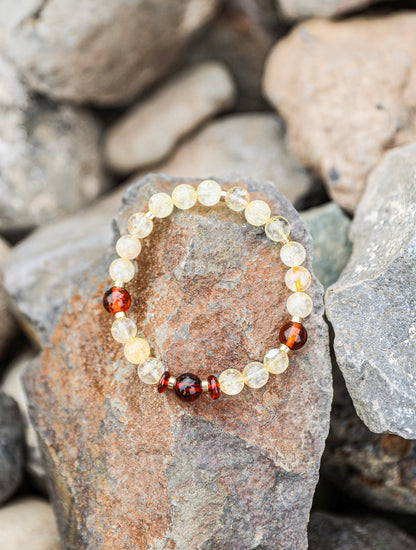 Citrine-Amber Bracelet